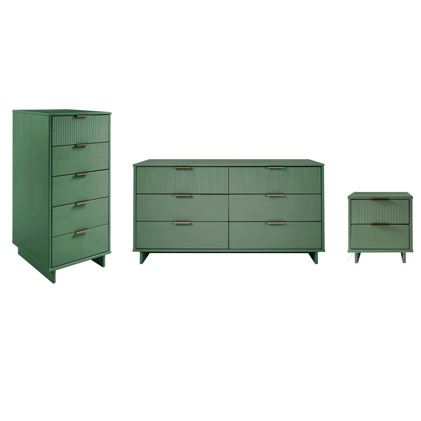 Manhattan Comfort 3-Piece Granville Dresser Set - Tall Narrow, Double Dresser, and Nightstand