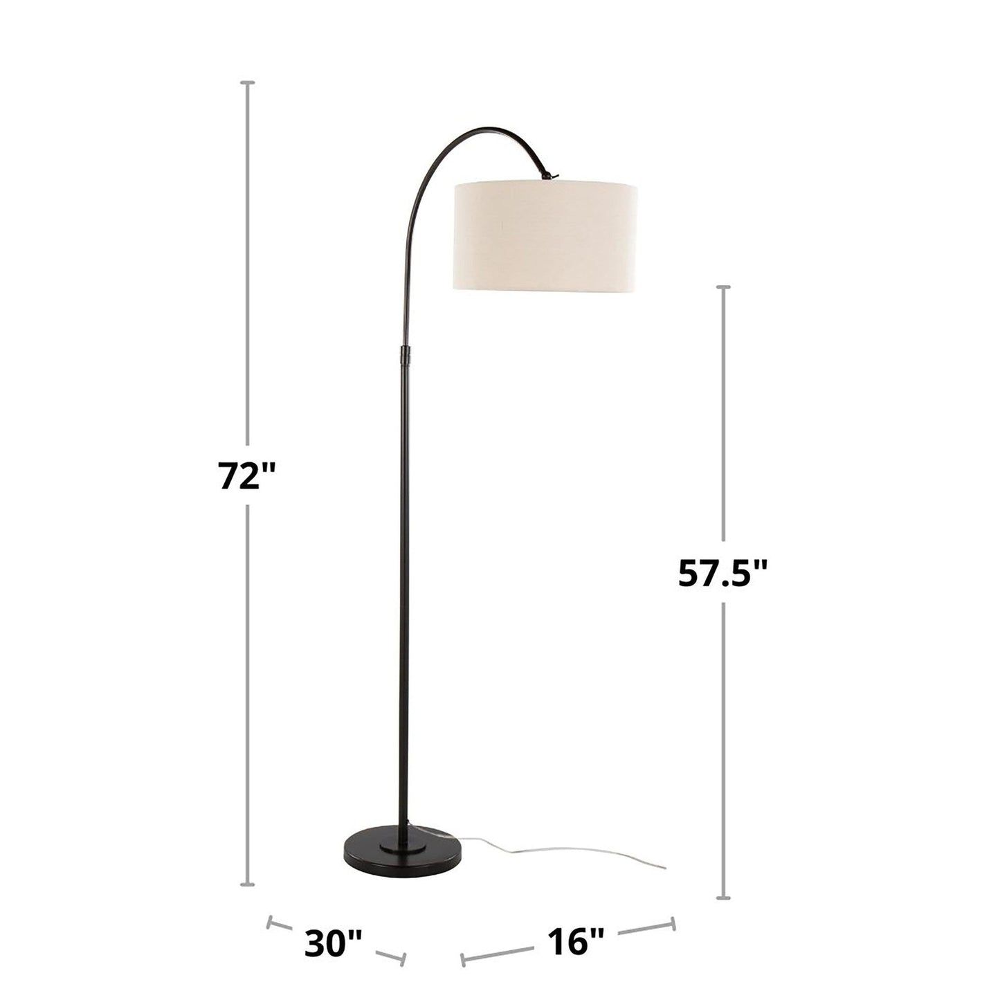 Majestic Office Furniture 72" Metal Floor Lamp