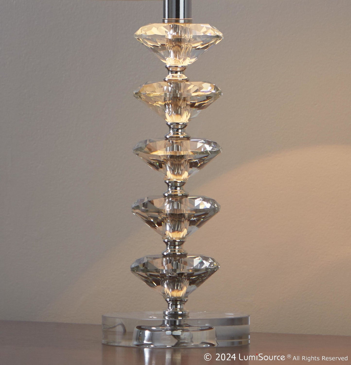 Majestic Office Furniture Stacked 23" Crystal Table Lamp - Set of 2