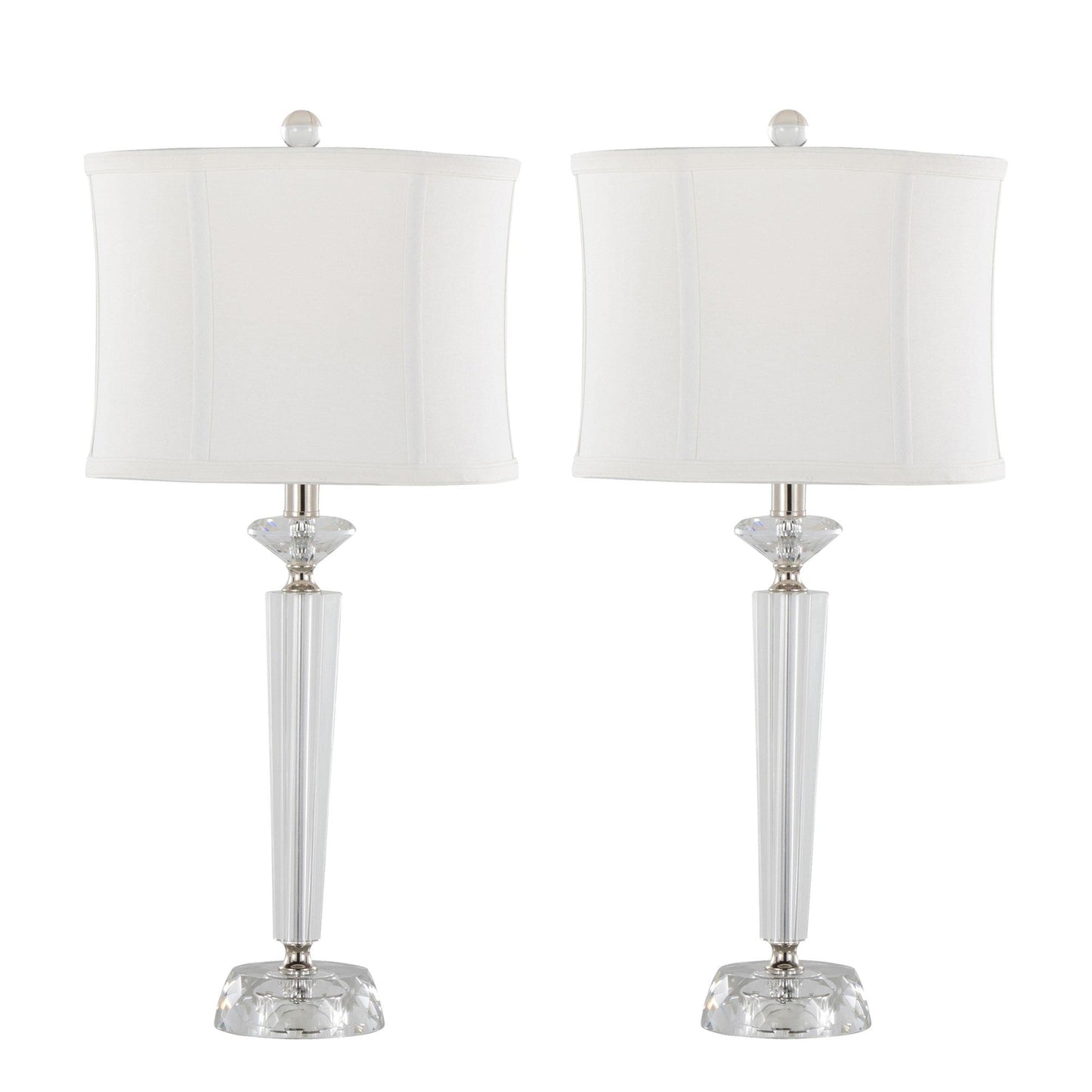 Lumisource Diamond Torch 25" Crystal Table Lamp - Set of 2