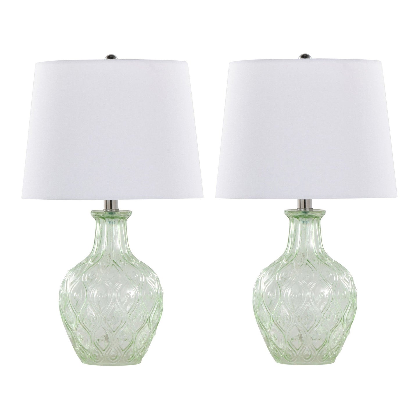 Lumisource Gloria Round 20" Glass Accent Lamp - Set of 2