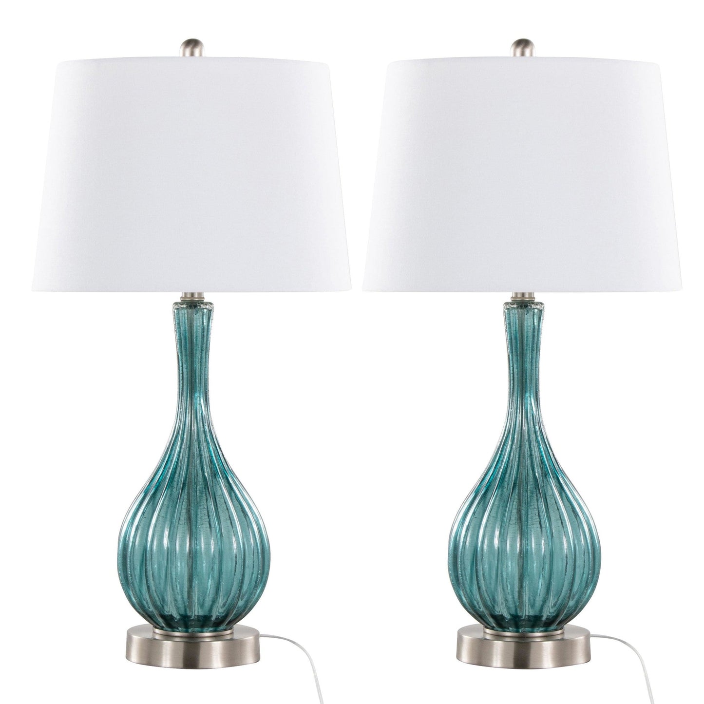 Majestic Office Furniture 27" Glass Table Lamp - Set of 2