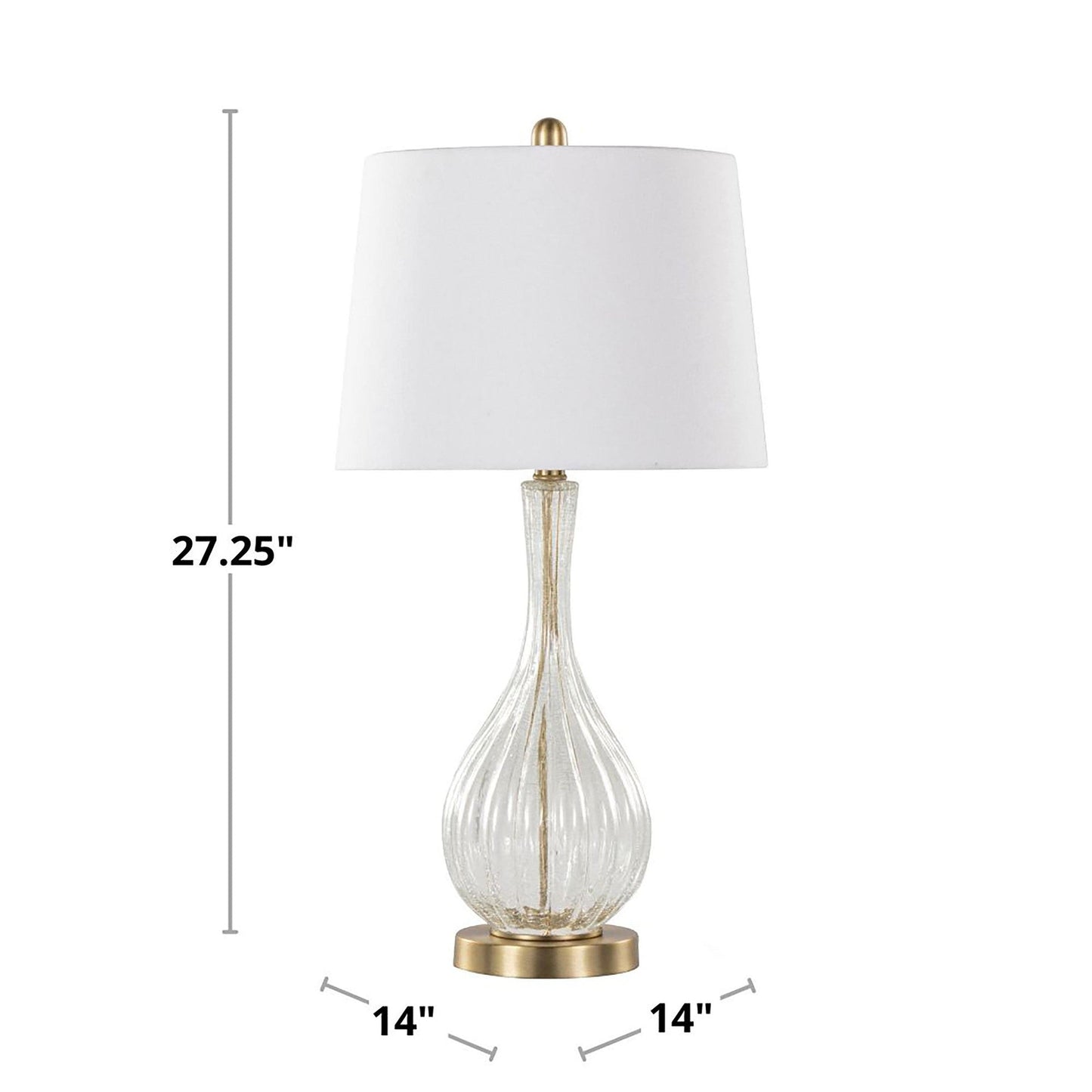 Majestic Office Furniture 27" Glass Table Lamp - Set of 2