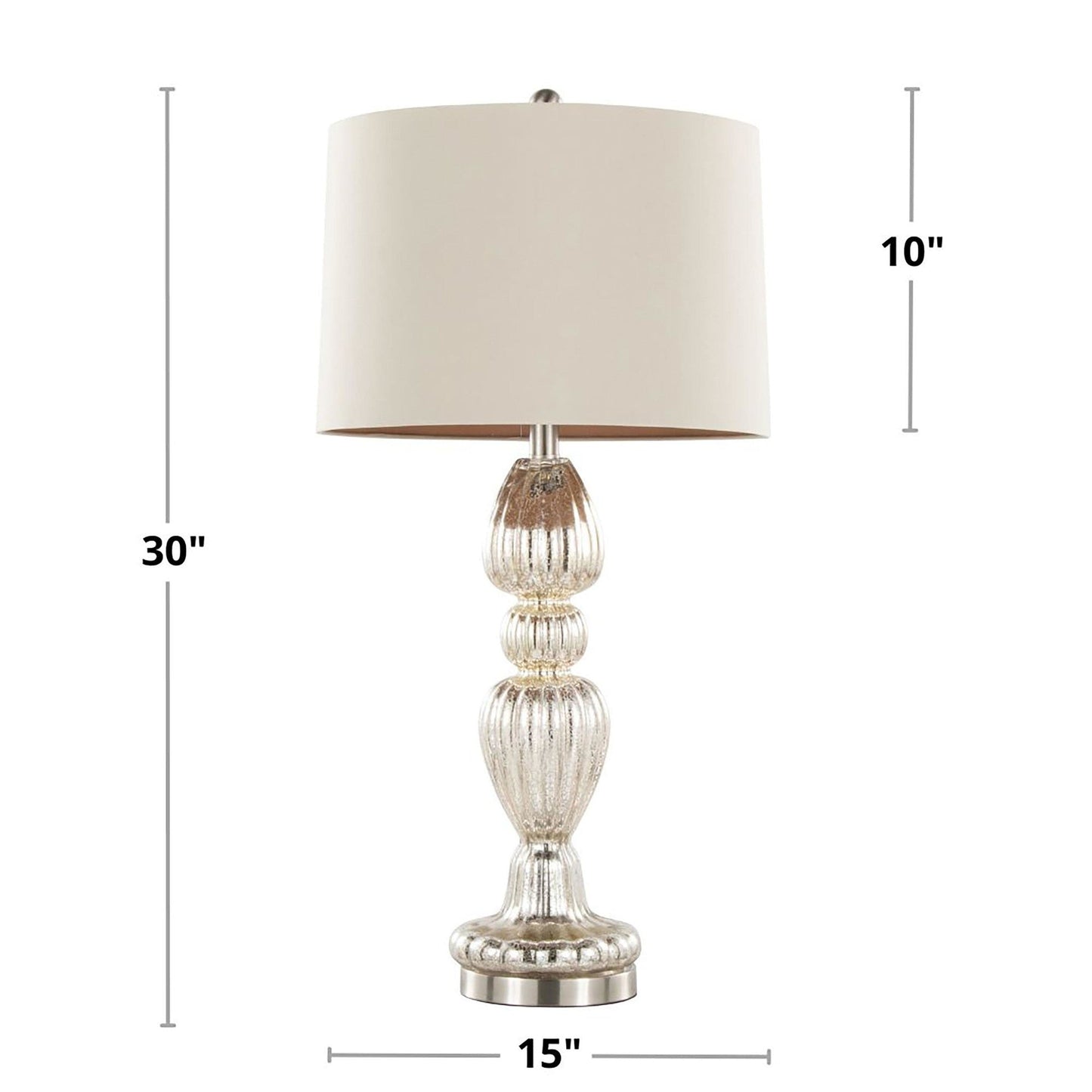Majestic Office Furniture 30" Glass Table Lamp - Set of 2