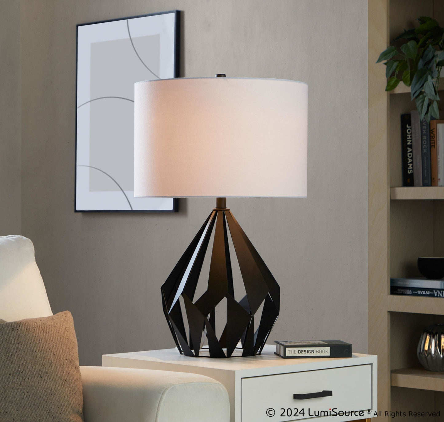 Lumisource Geome Tri 28" Metal Table Lamp - Set of 2
