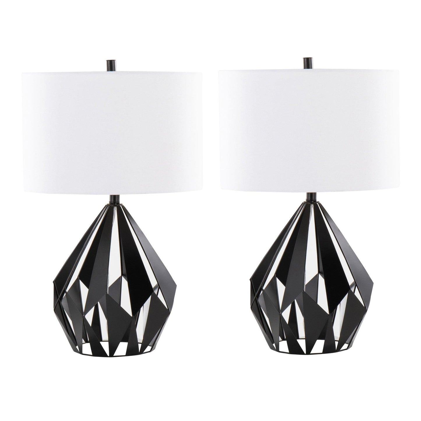 Lumisource Geome Tri 28" Metal Table Lamp - Set of 2