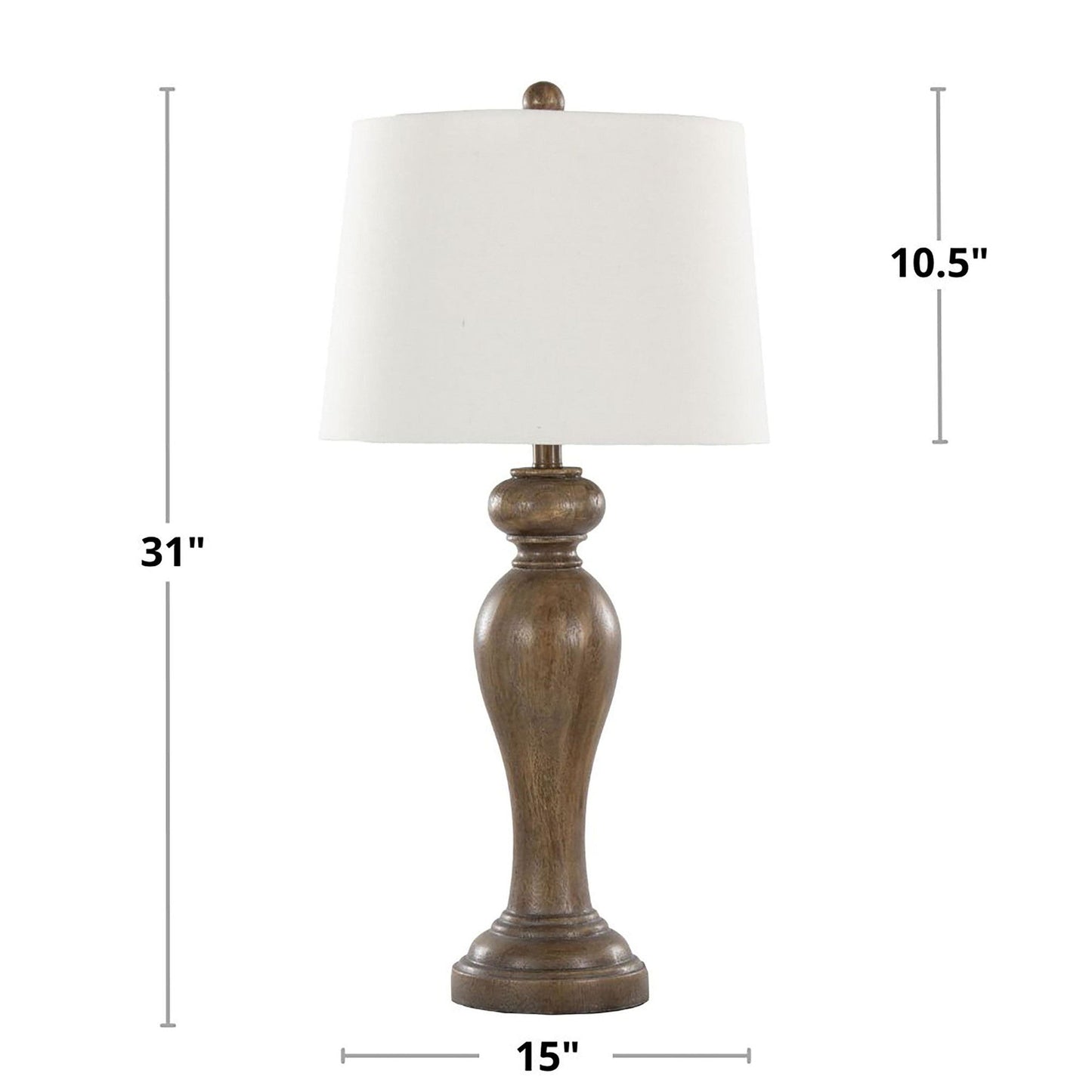 Majestic Office Furniture 31" Polyresin Table Lamp - Set of 2