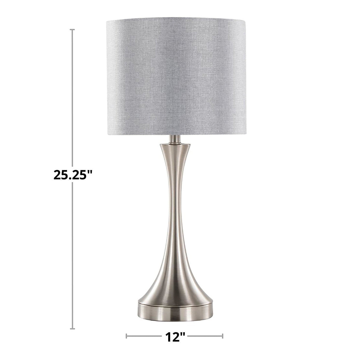 Majestic Office Furniture 25" Metal Table Lamp with Usb - Set of 2