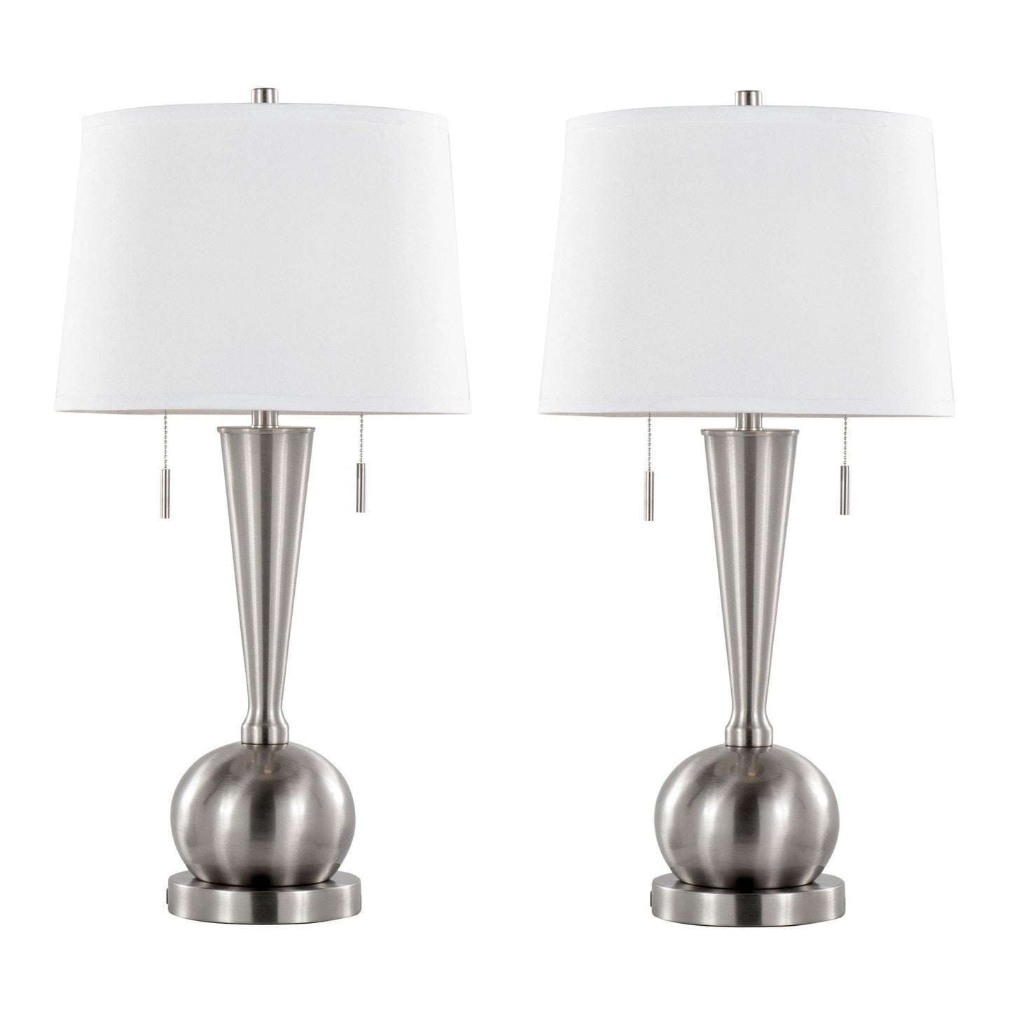 Majestic Office Furniture 30" Metal Table Lamp with Usb - Set of 2