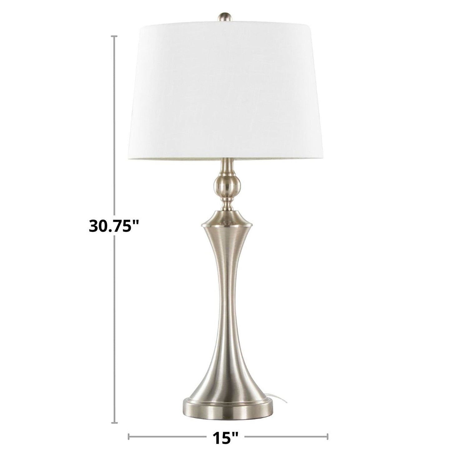 Majestic Office Furniture 30" Metal Table Lamp with Usb - Set of 2