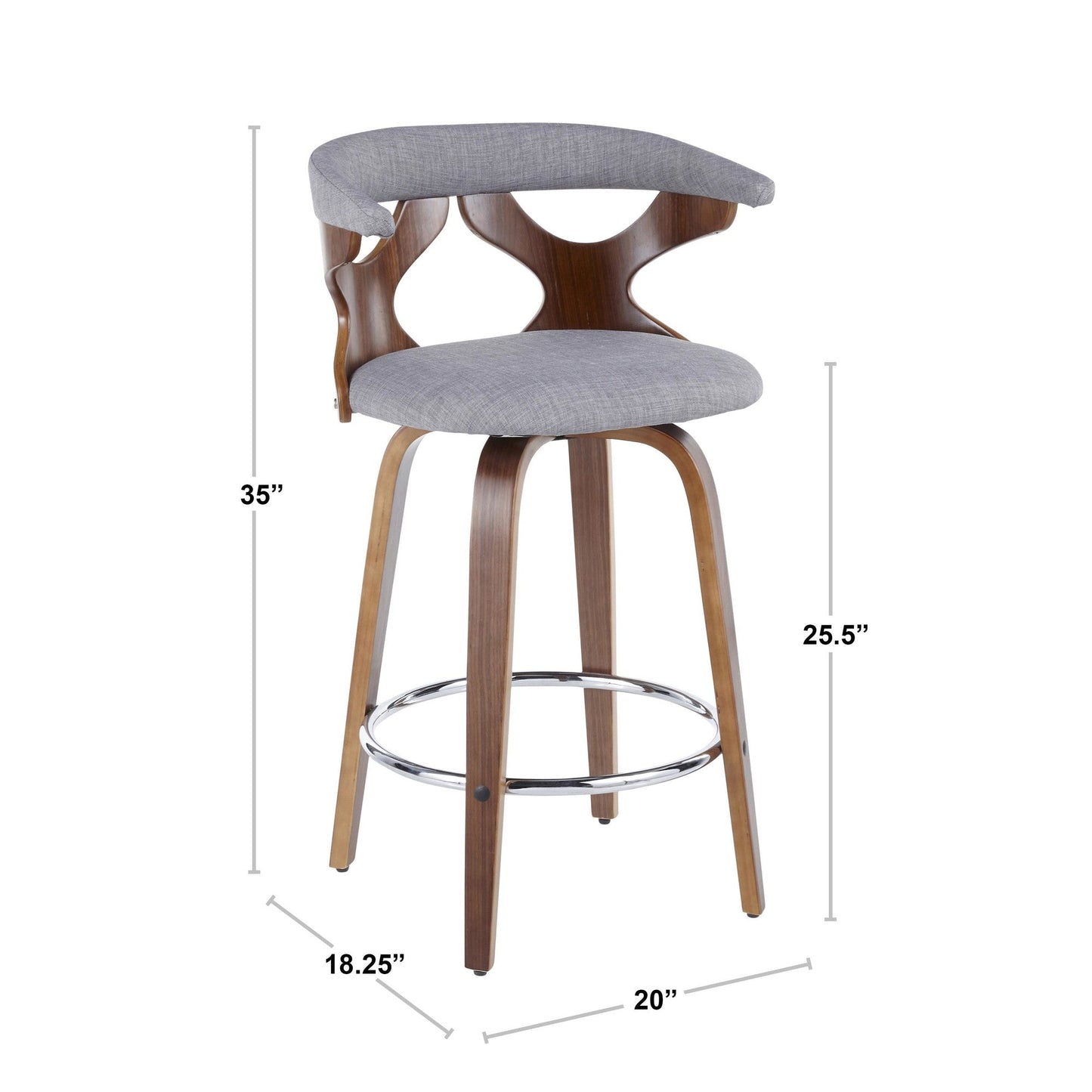 Majestic Office Furniture 26" Fixed-Height Counter Stool - Set of 2