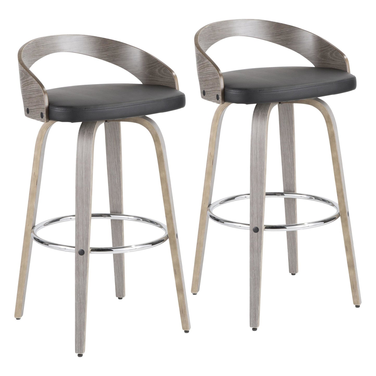 Majestic Office Furniture 30" Fixed-Height Barstool - Set of 2