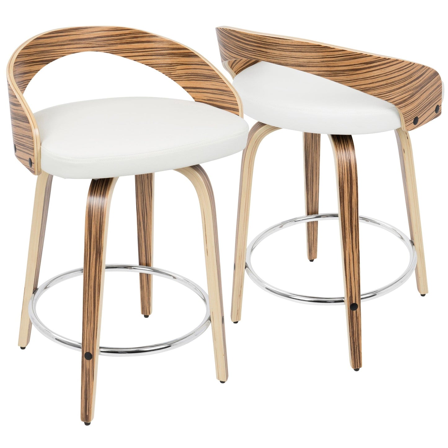Majestic Office Furniture 24" Fixed-Height Counter Stool - Set of 2