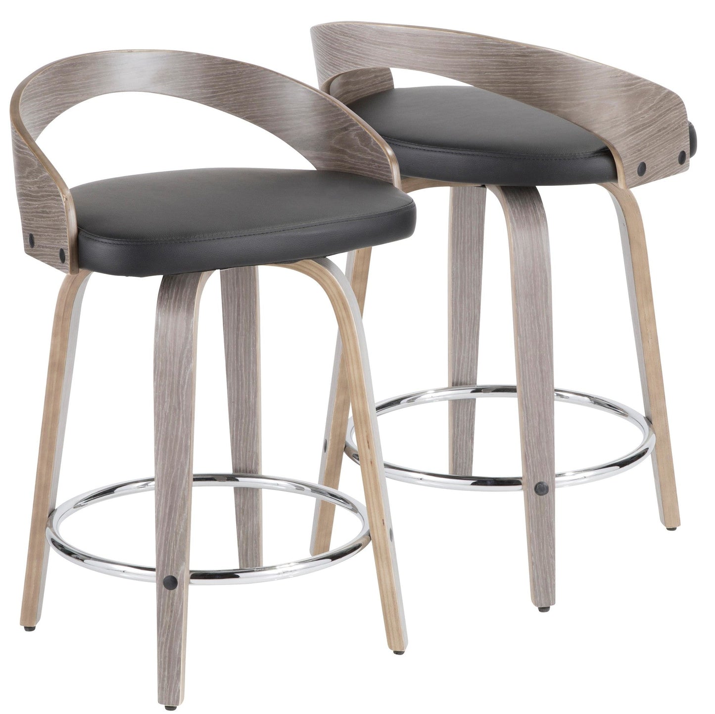 Majestic Office Furniture 24" Fixed-Height Counter Stool - Set of 2