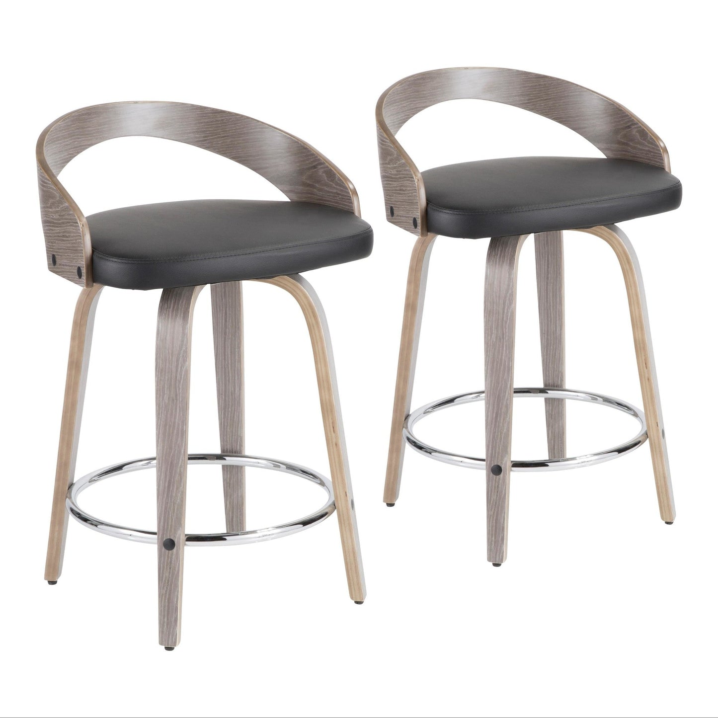 Majestic Office Furniture 24" Fixed-Height Counter Stool - Set of 2