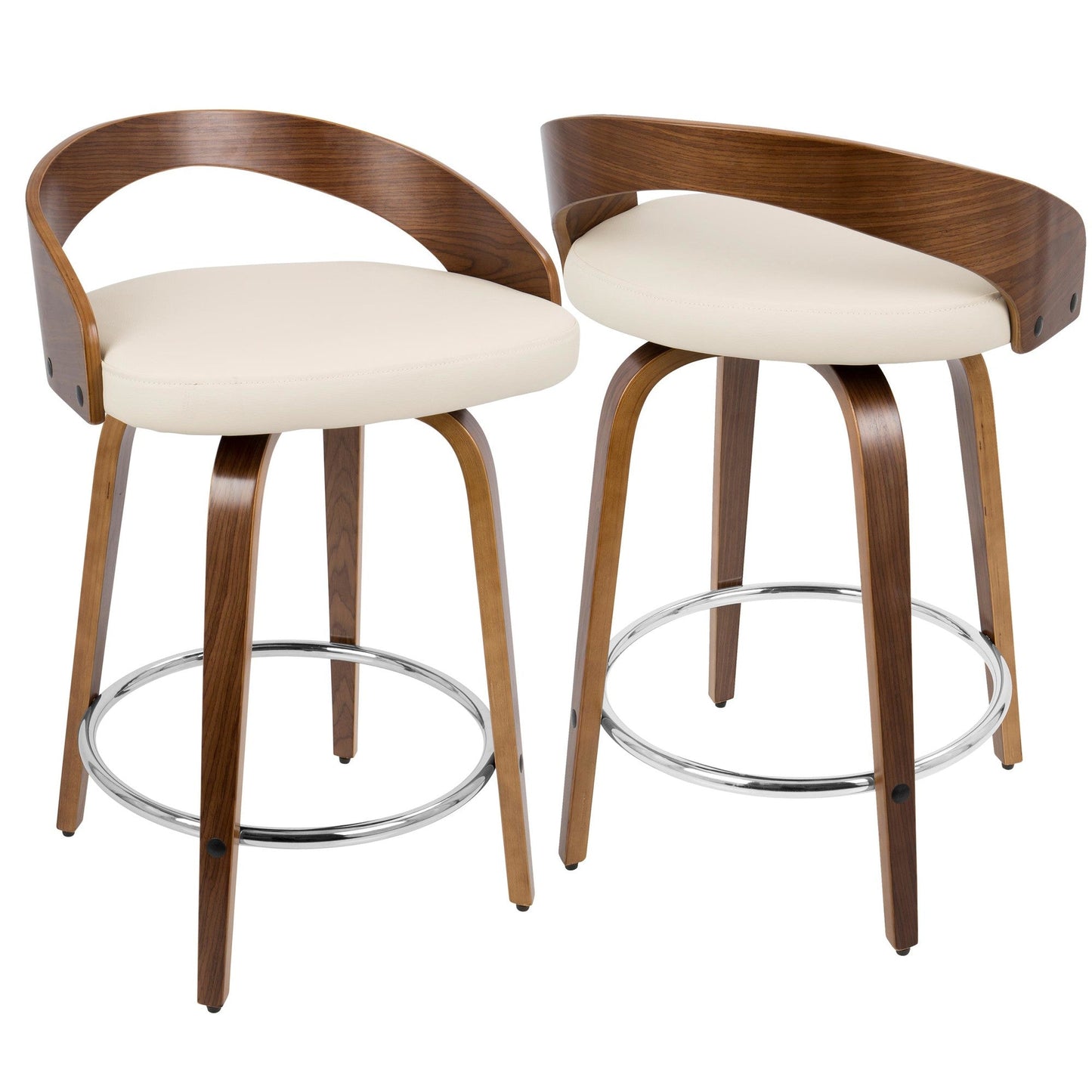 Majestic Office Furniture 24" Fixed-Height Counter Stool - Set of 2