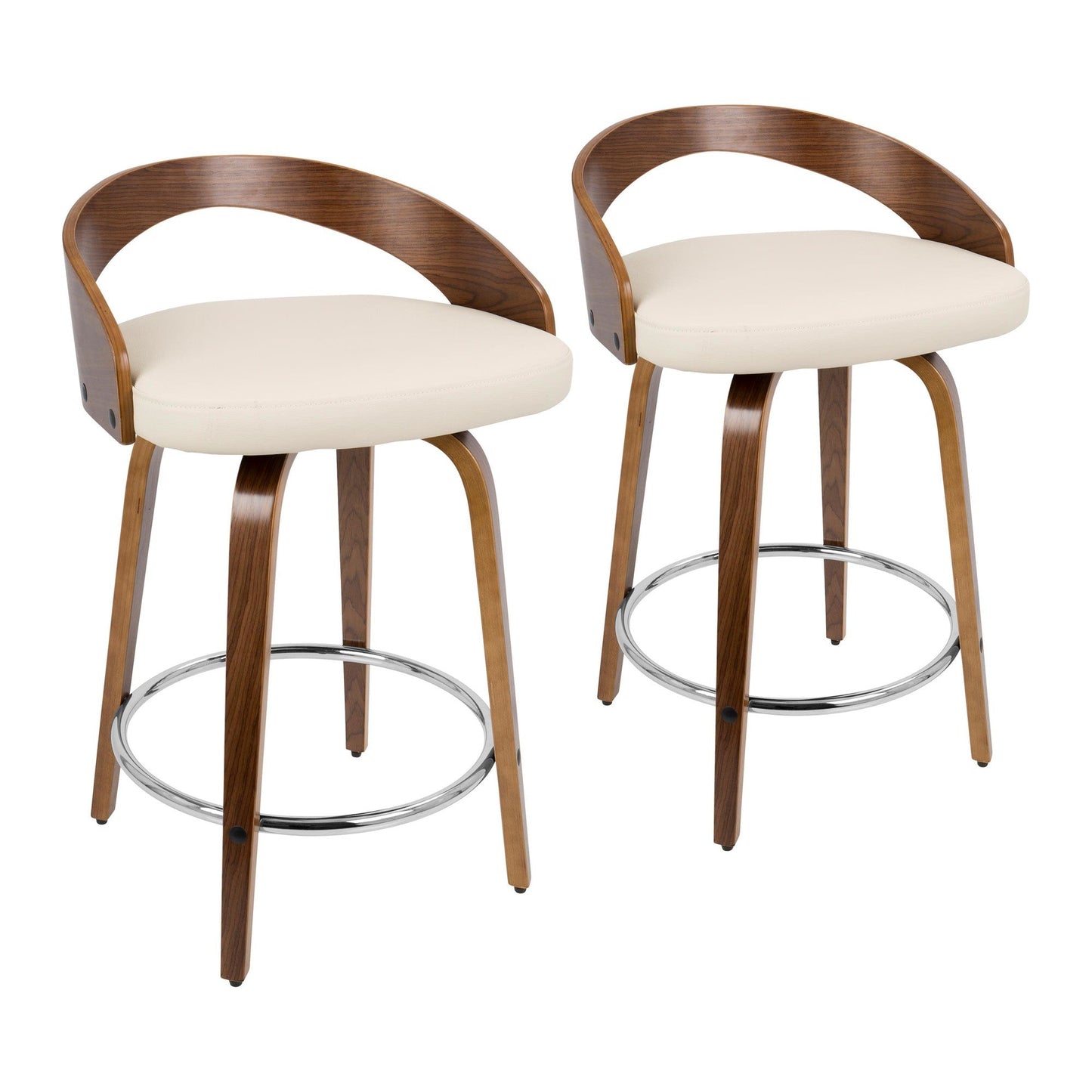 Majestic Office Furniture 24" Fixed-Height Counter Stool - Set of 2