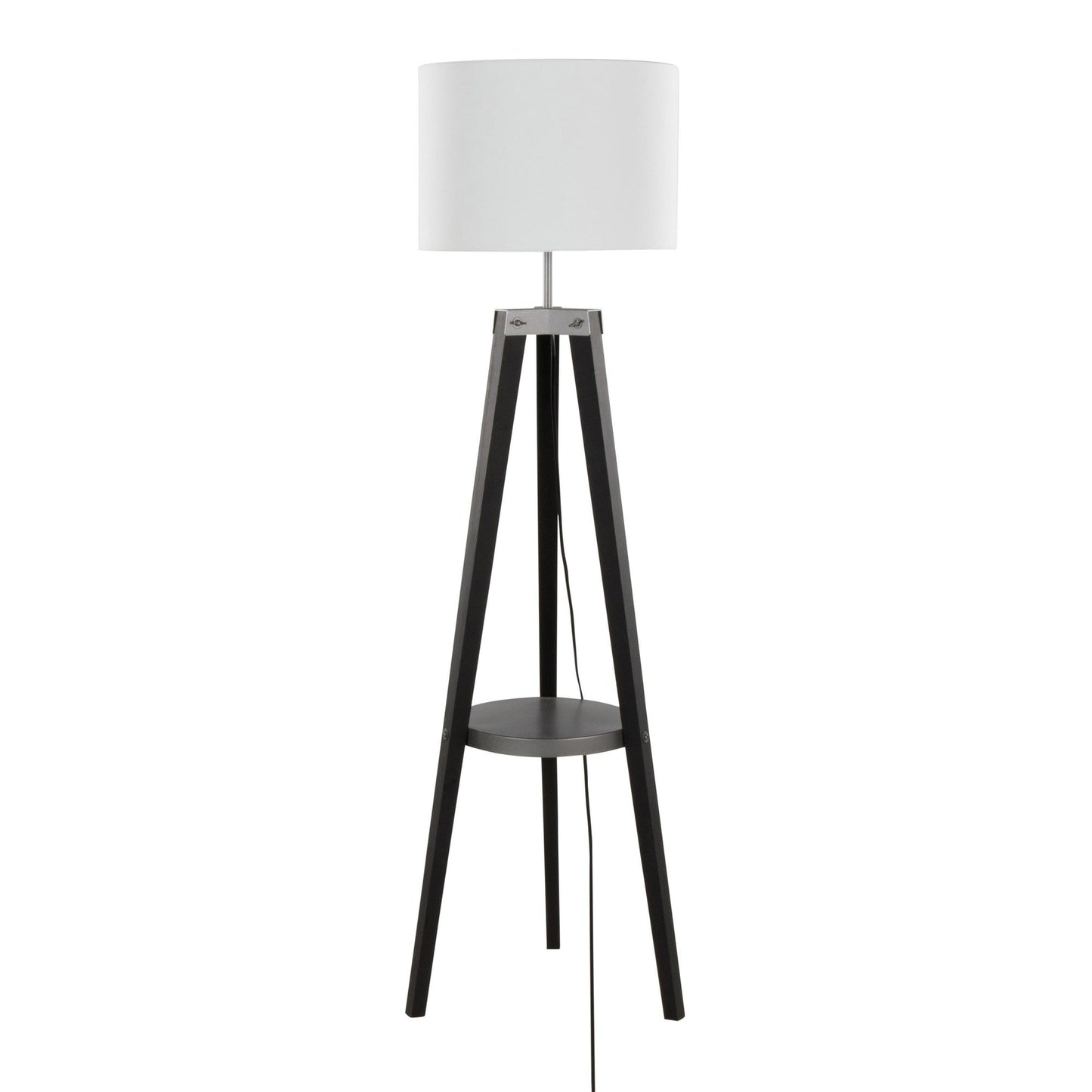 Majestic Office Furniture Shelf 59" Wood Floor Lamp
