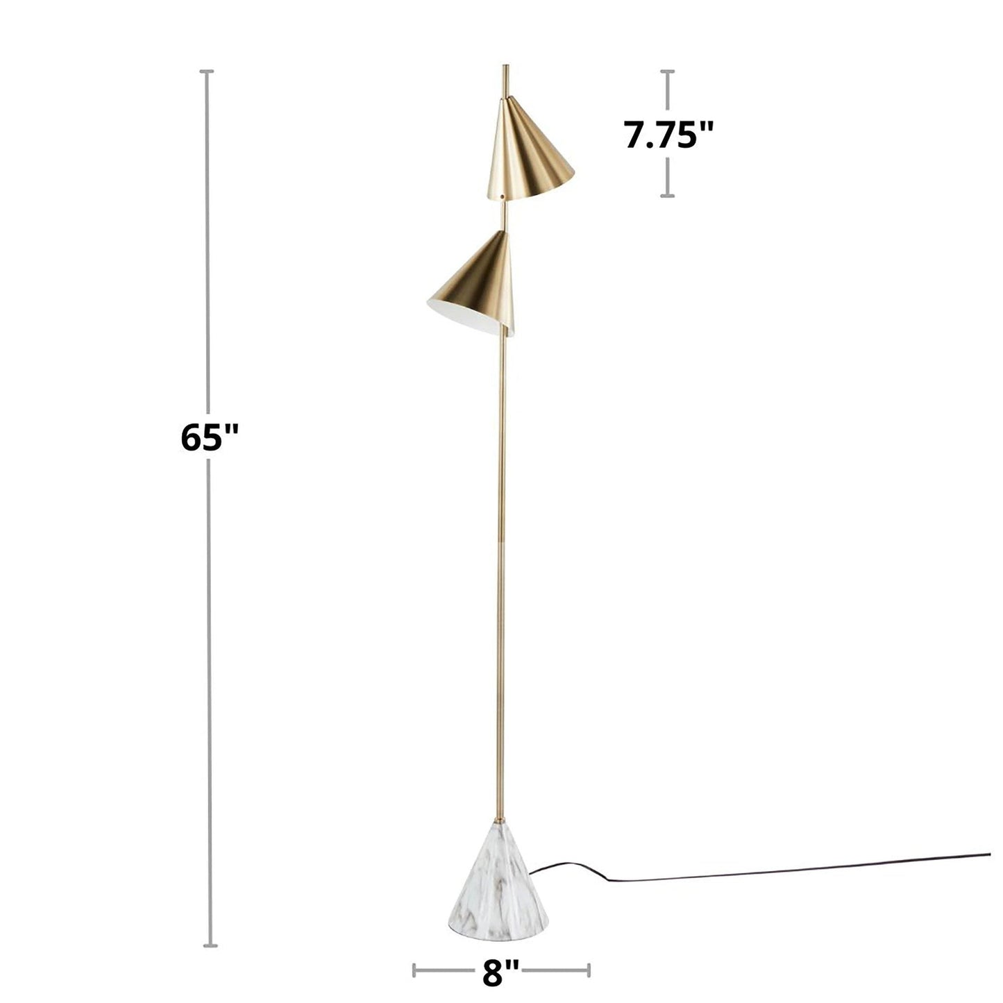 Majestic Office Furniture 65" Metal Floor Lamp