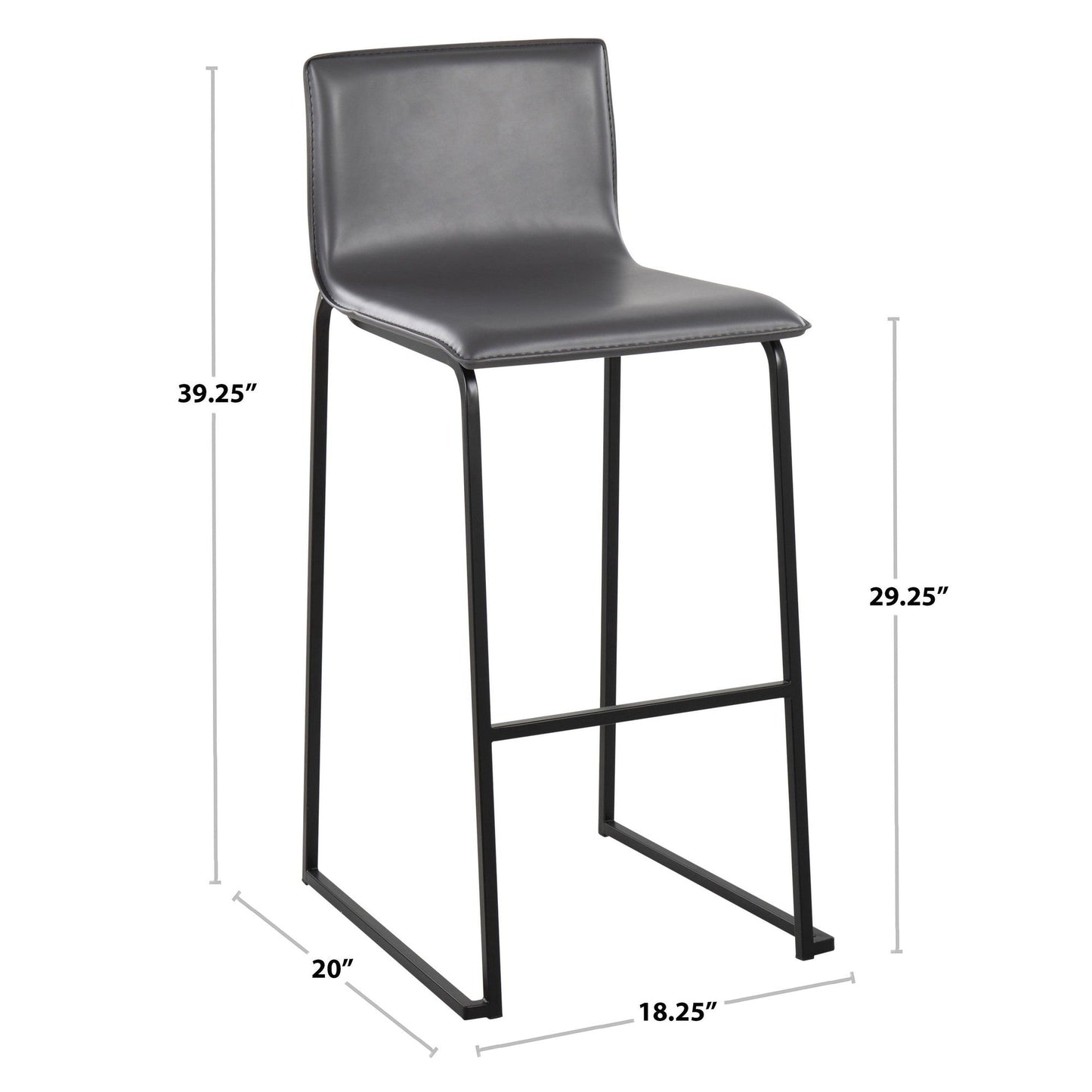 Majestic Office Furniture 30" Fixed-Height Barstool - Set of 2