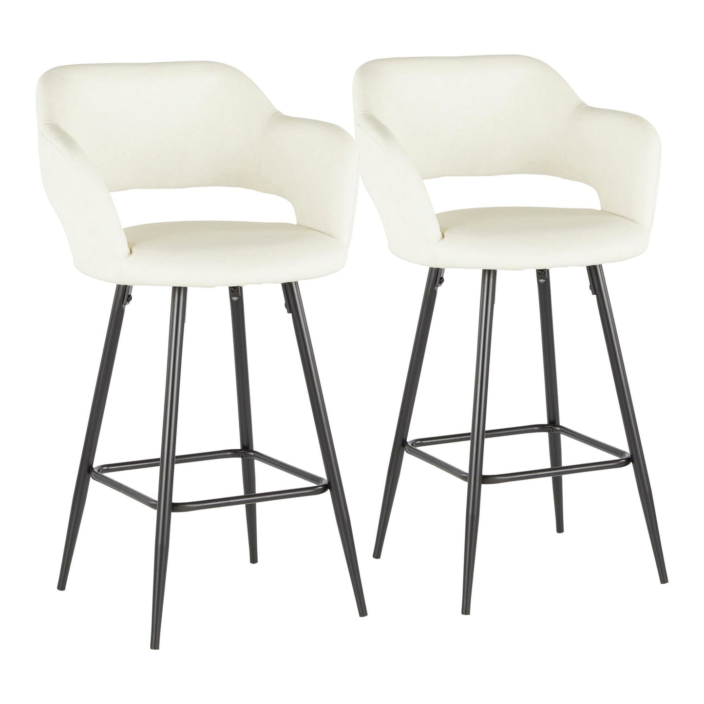 Majestic Office Furniture 25" Fixed-Height Counter Stool - Set of 2