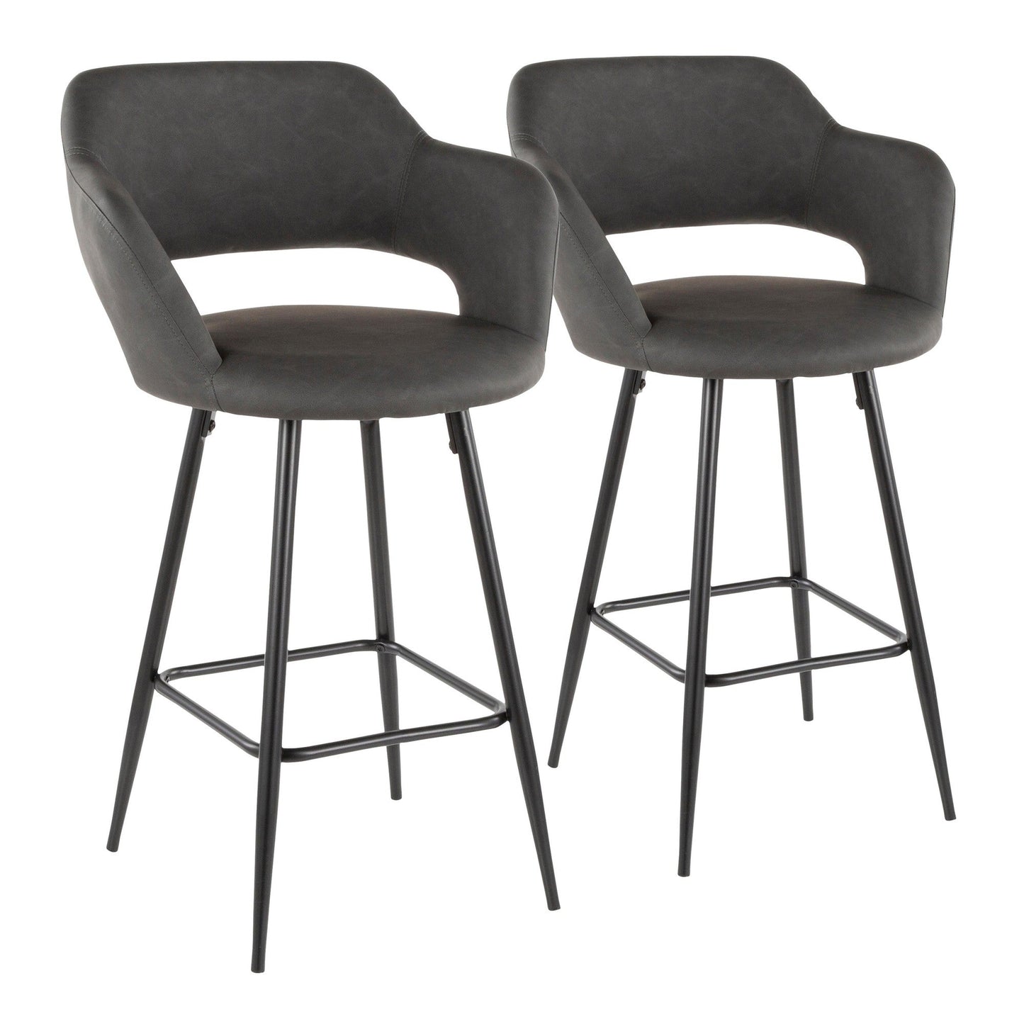 Majestic Office Furniture 25" Fixed-Height Counter Stool - Set of 2
