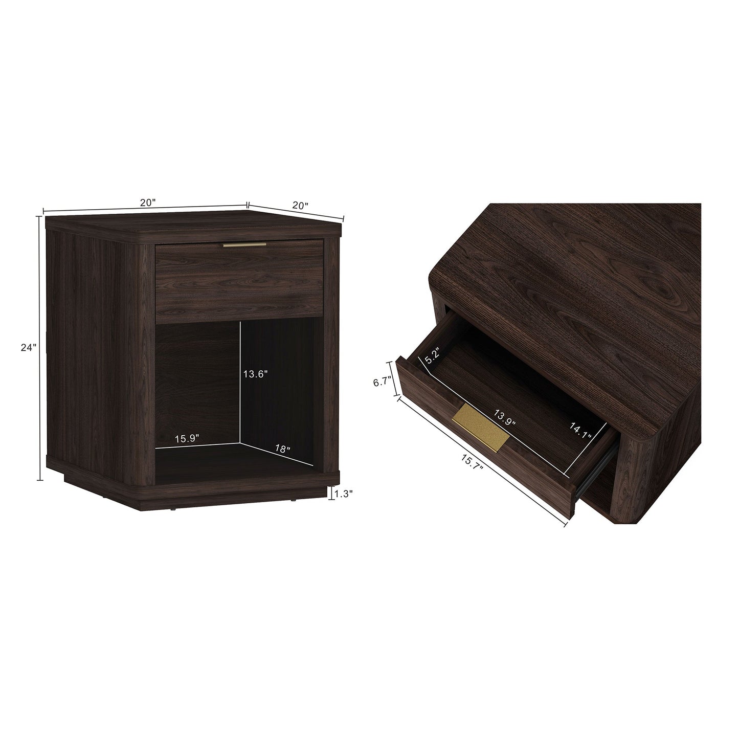 Manhattan Comfort Evelyn Nightstand