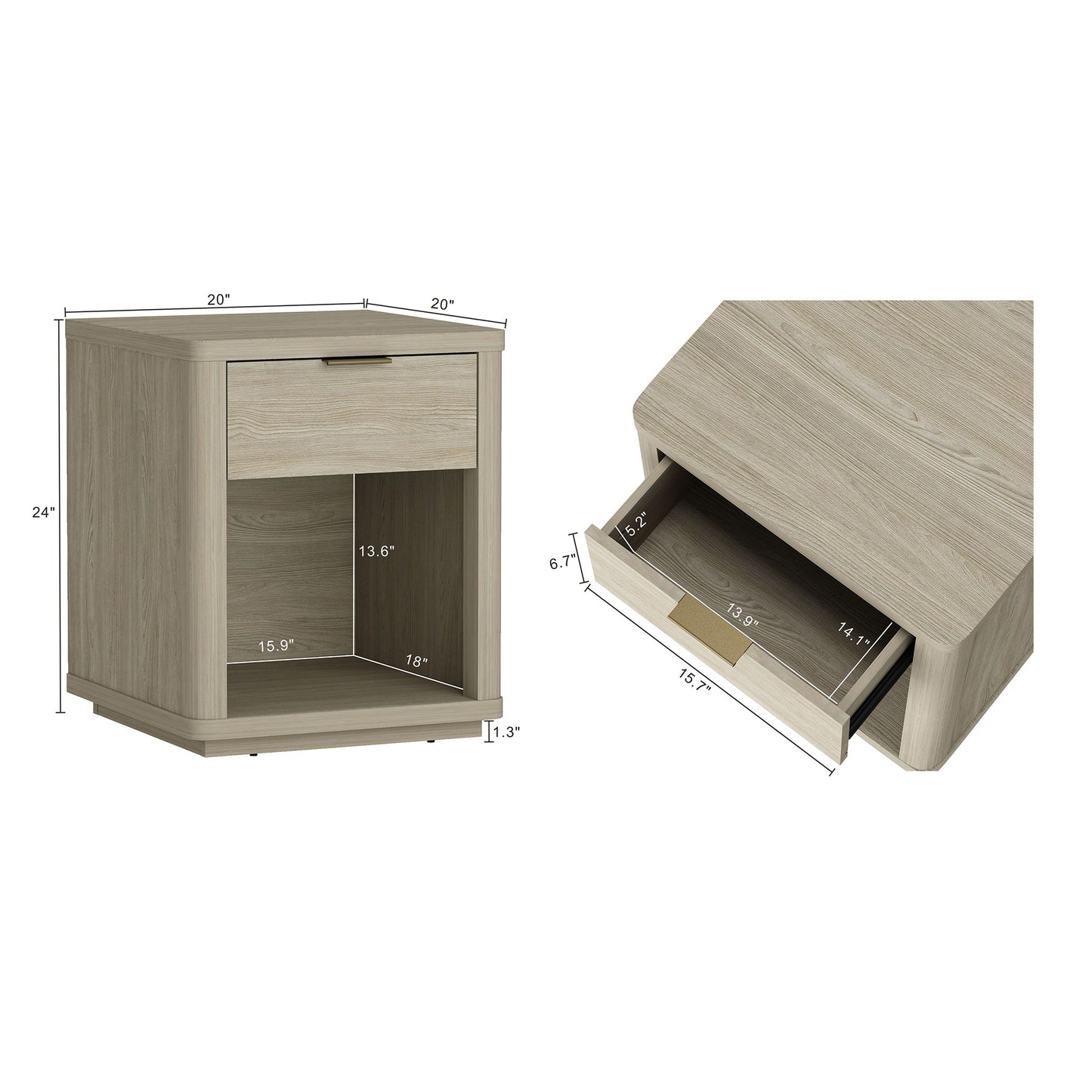 Manhattan Comfort Evelyn Nightstand