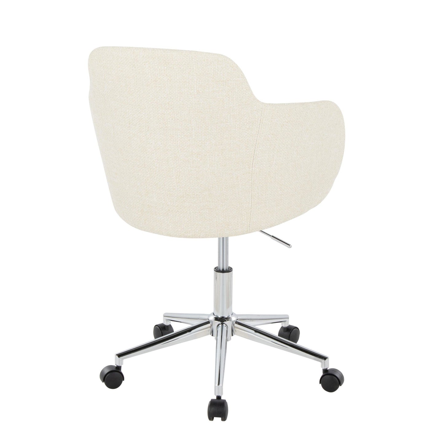 Majestic Office Furniture Contemporary Office Chair in Gold Metal and Cream Fabric