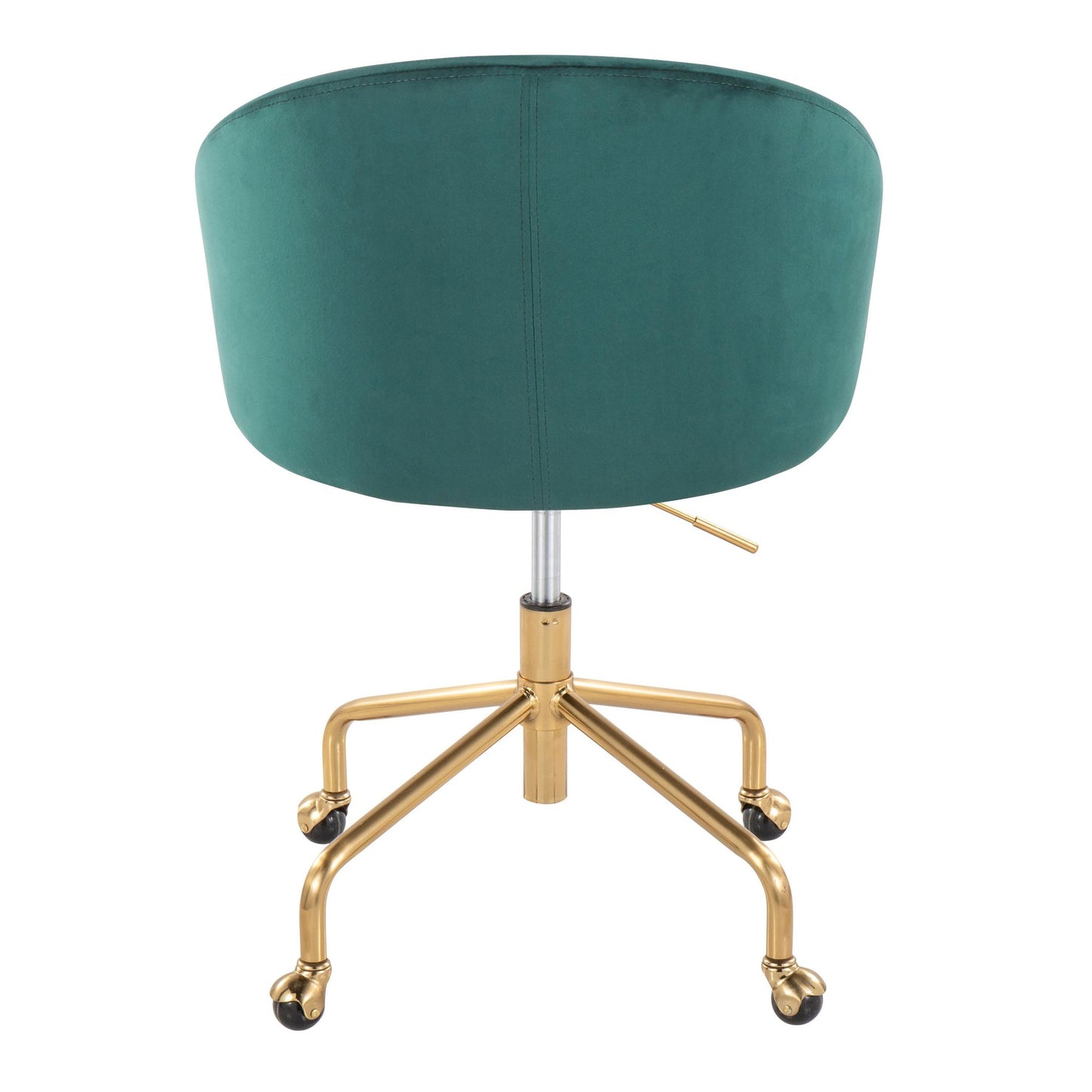Majestic Office Furniture Contemporary/Glam Task Chair in Gold Metal and Black Velvet