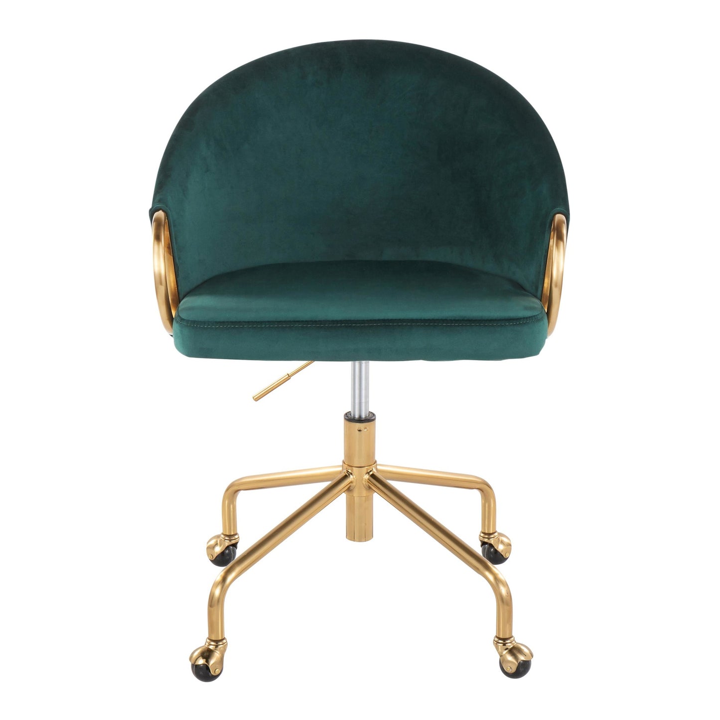 Majestic Office Furniture Contemporary/Glam Task Chair in Gold Metal and Black Velvet