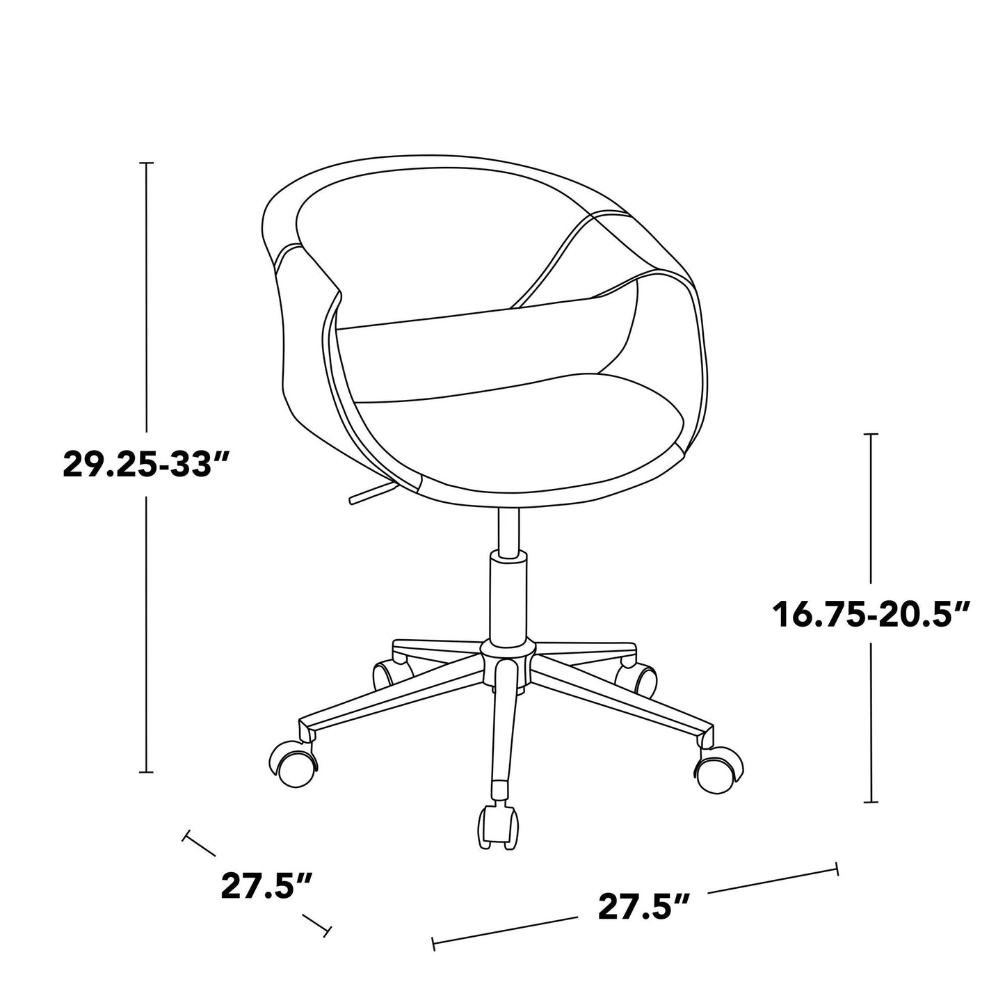 Majestic Office Furniture Upholstered 5-star Task Chair