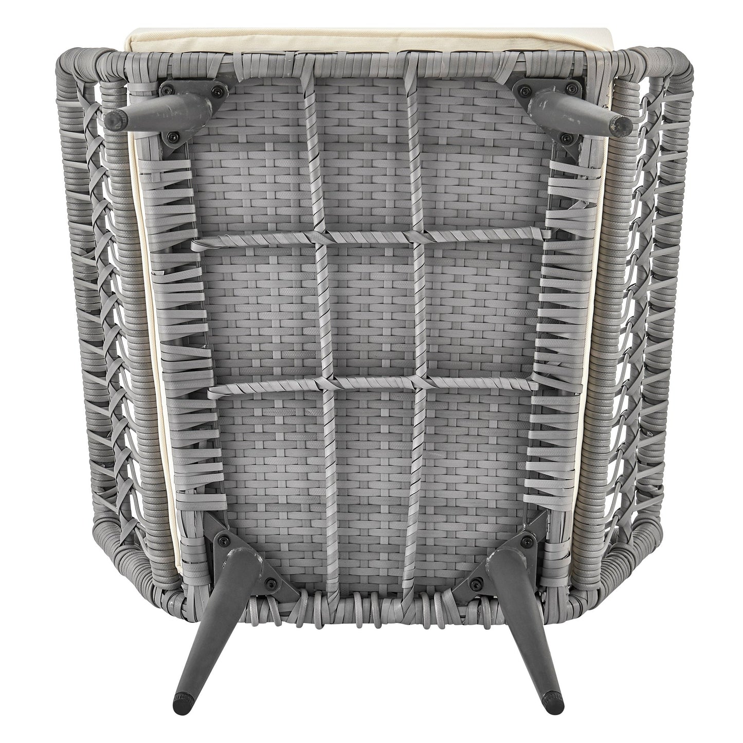 Manhattan Comfort 3-Piece Cannes Patio 2- Person Seating Group with End Table