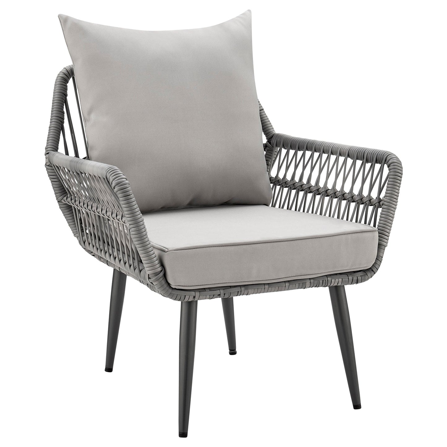 Manhattan Comfort 3-Piece Cannes Patio 2- Person Seating Group with End Table