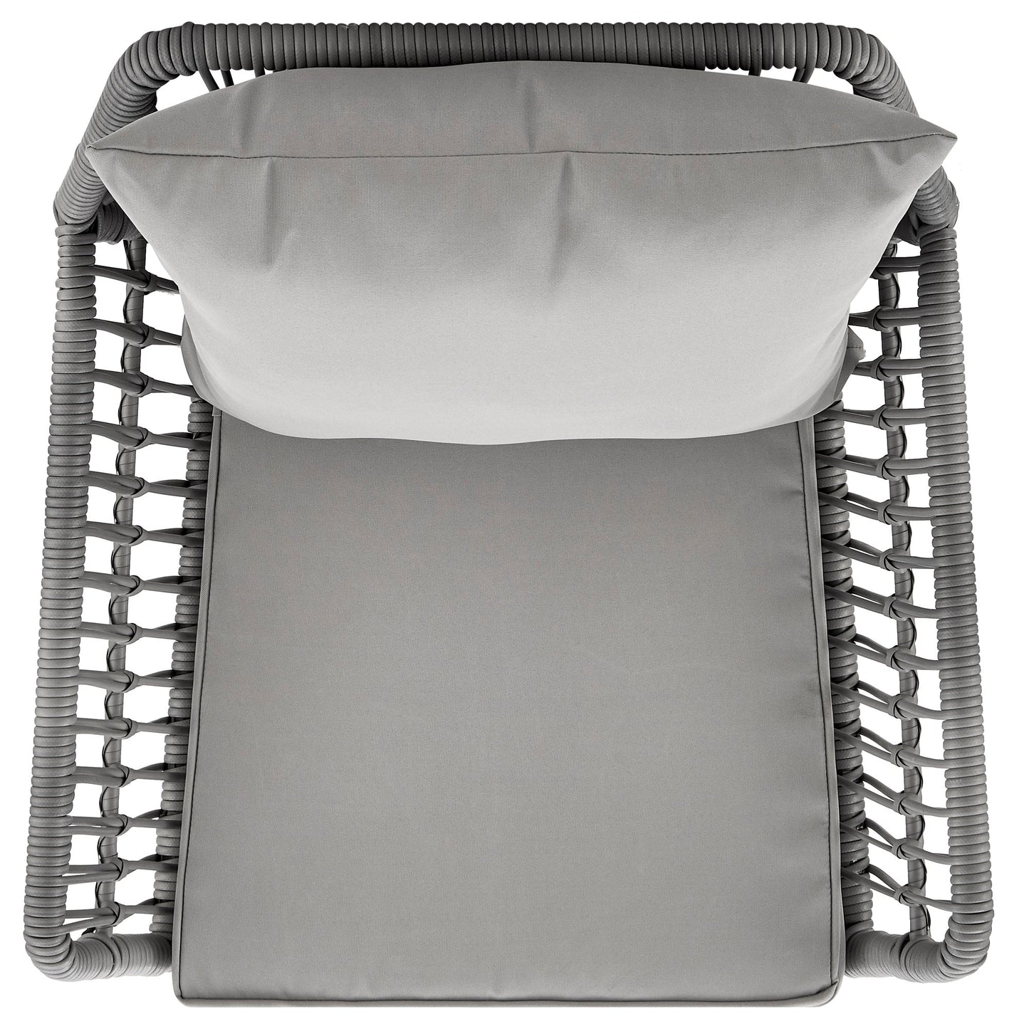Manhattan Comfort 3-Piece Cannes Patio 2- Person Seating Group with End Table