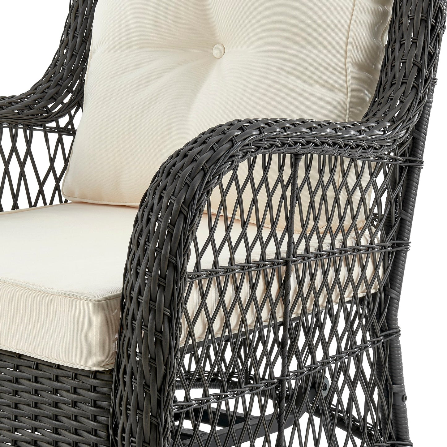 Manhattan Comfort 3-Piece Fruttuo Patio 2- Person Seating Group with End Table