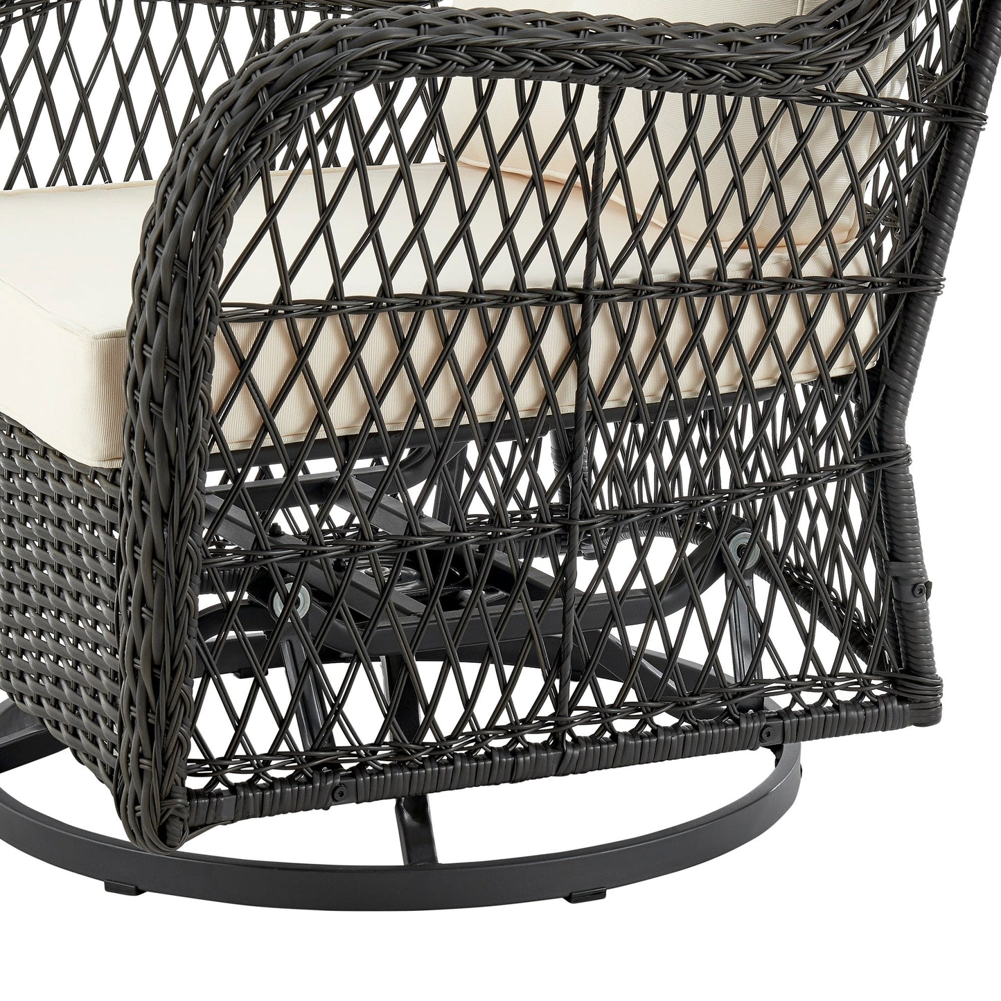 Manhattan Comfort 3-Piece Fruttuo Patio 2- Person Seating Group with End Table