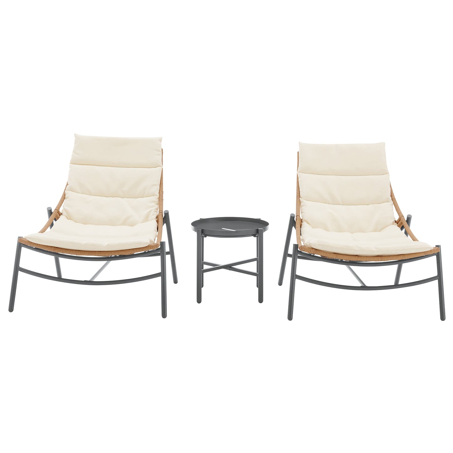 Manhattan Comfort 3-Piece Sunset Patio Conversation Set