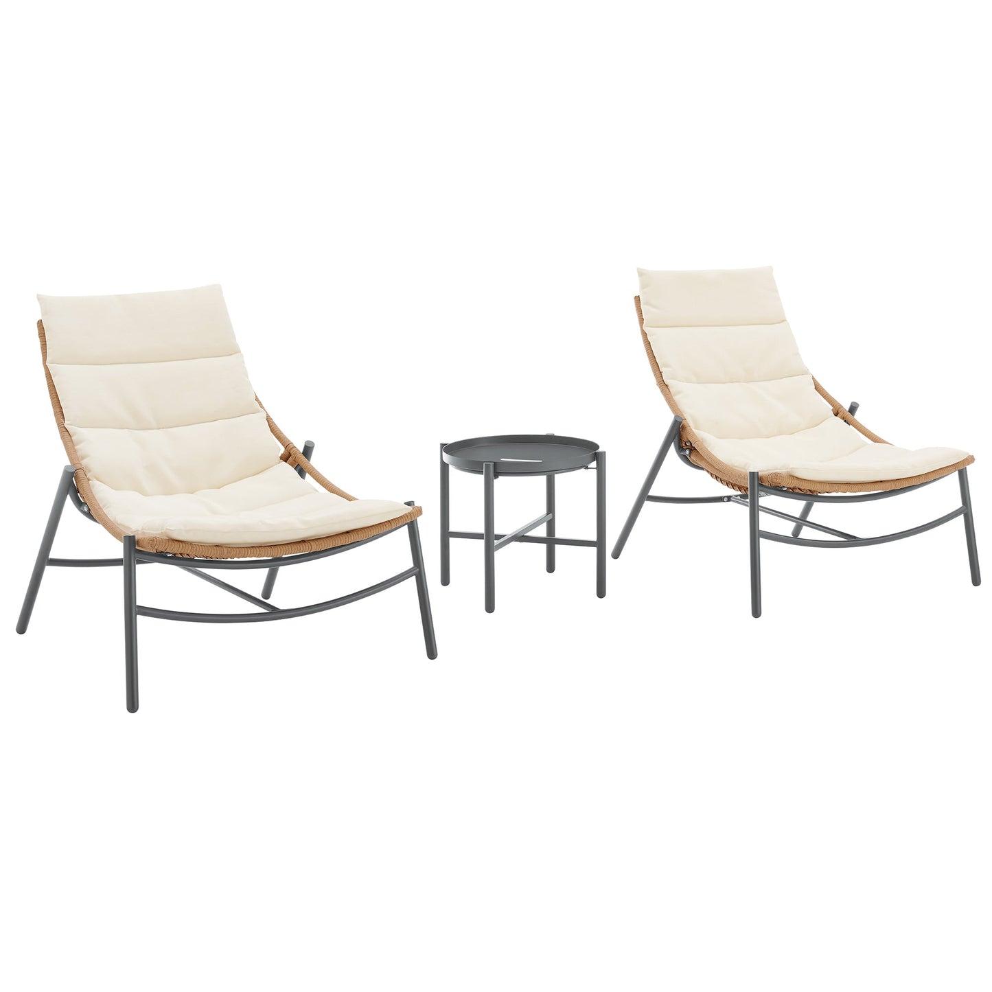 Manhattan Comfort 3-Piece Sunset Patio Conversation Set