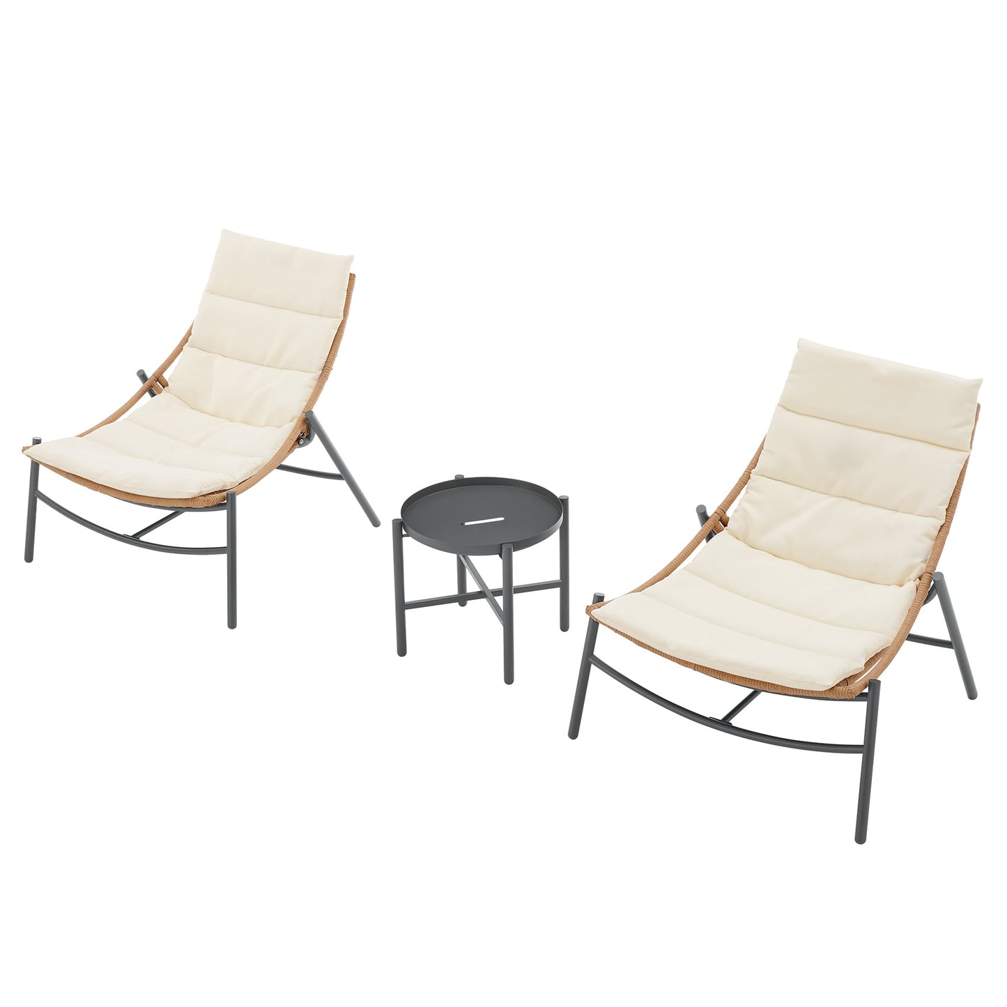 Manhattan Comfort 3-Piece Sunset Patio Conversation Set