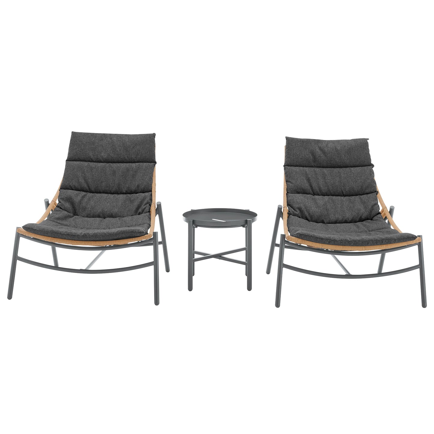 Manhattan Comfort 3-Piece Sunset Patio Conversation Set