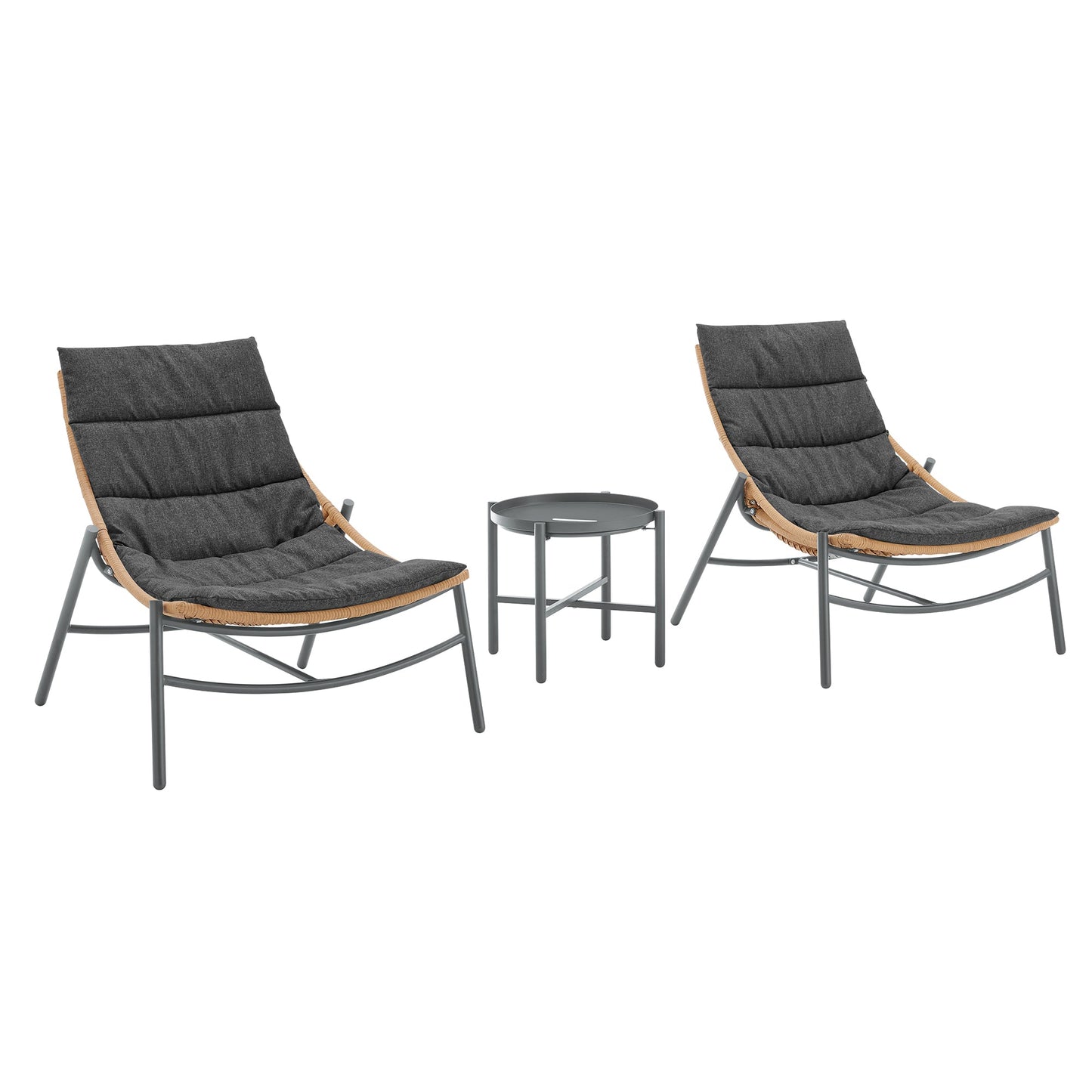 Manhattan Comfort 3-Piece Sunset Patio Conversation Set