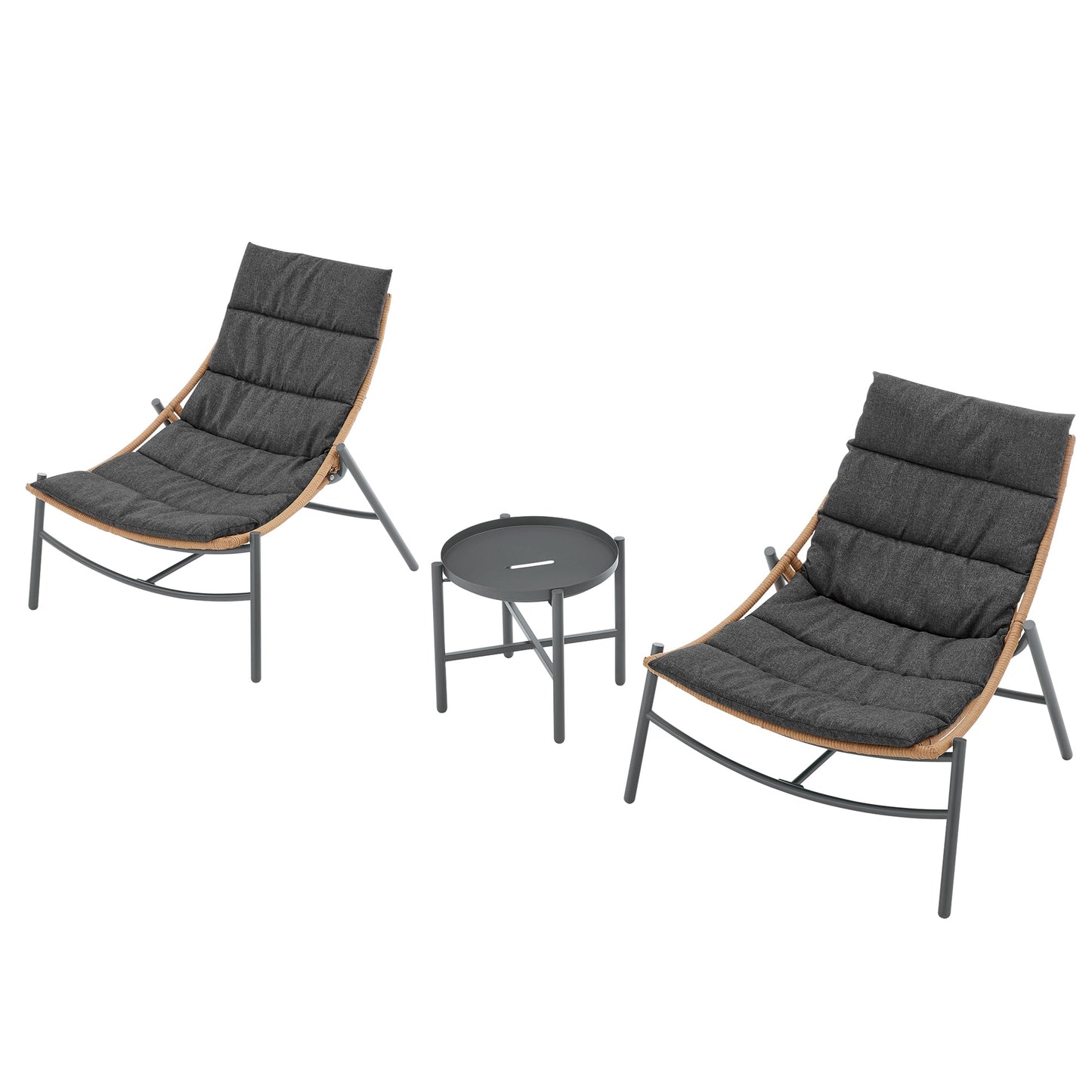 Manhattan Comfort 3-Piece Sunset Patio Conversation Set