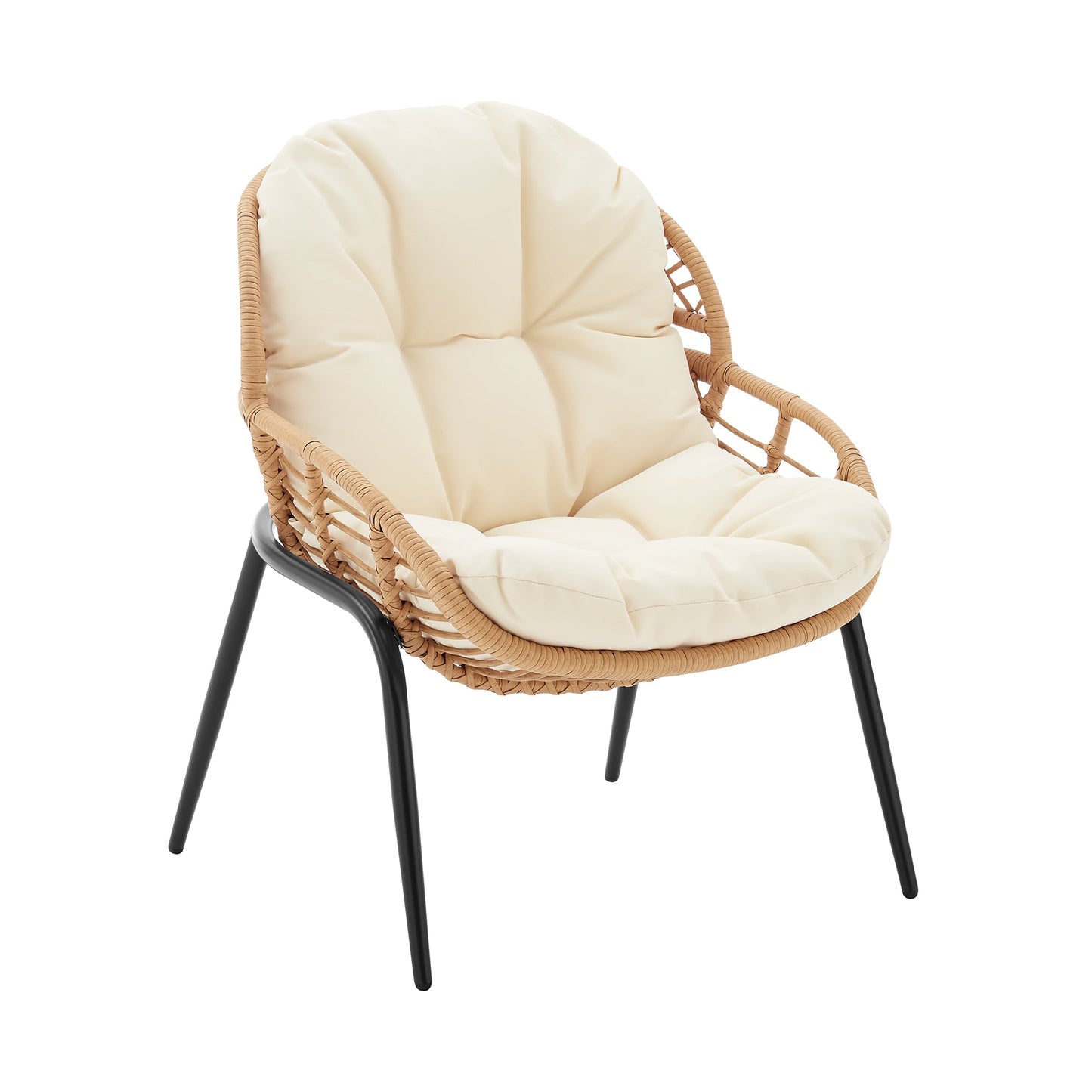 Manhattan Comfort 4-Piece Pine Patio Conversation Set