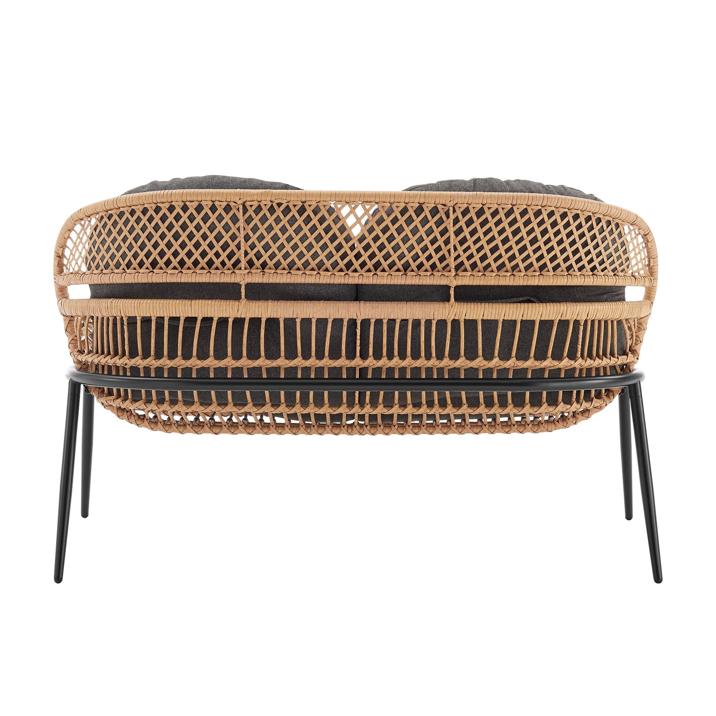 Manhattan Comfort 4-Piece Pine Patio Conversation Set