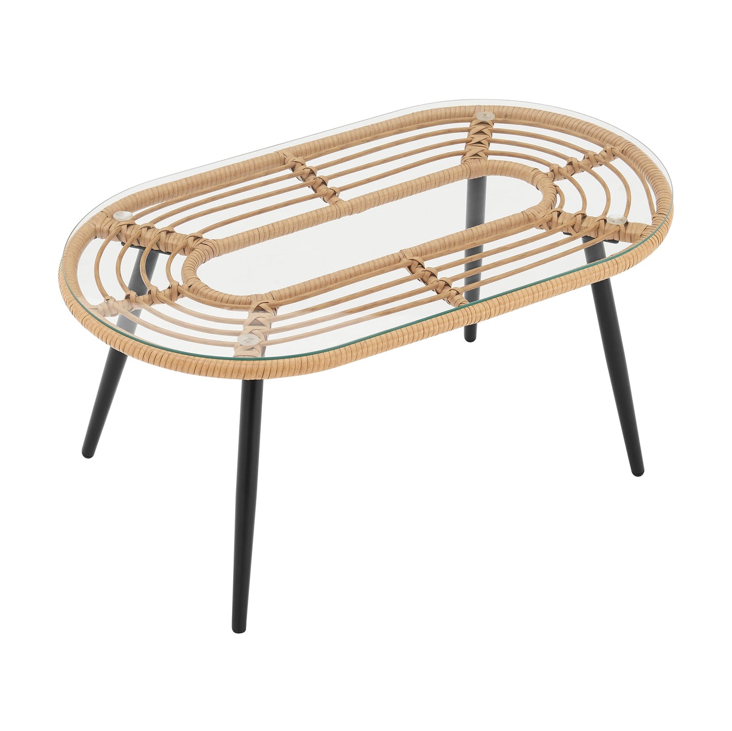 Manhattan Comfort 4-Piece Pine Patio Conversation Set