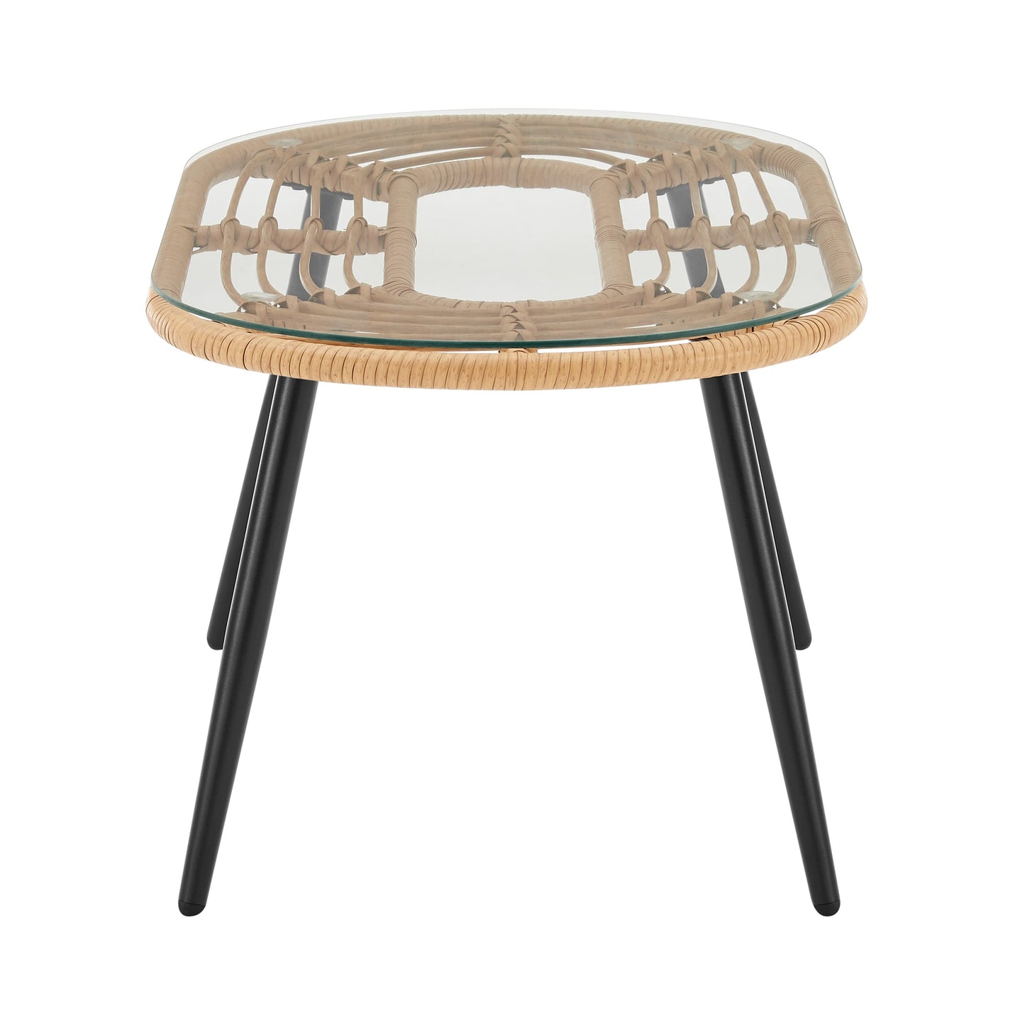 Manhattan Comfort 4-Piece Pine Patio Conversation Set