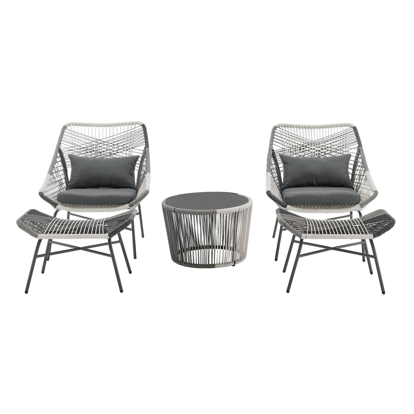 Manhattan Comfort 5-Piece Ashland Patio Conversation Set