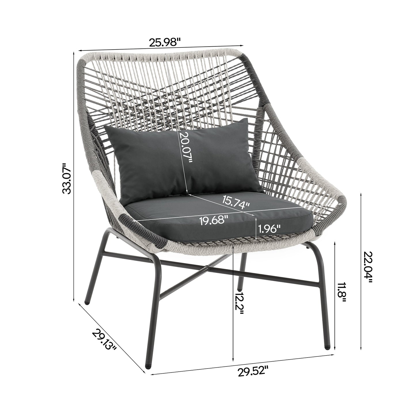 Manhattan Comfort 5-Piece Ashland Patio Conversation Set
