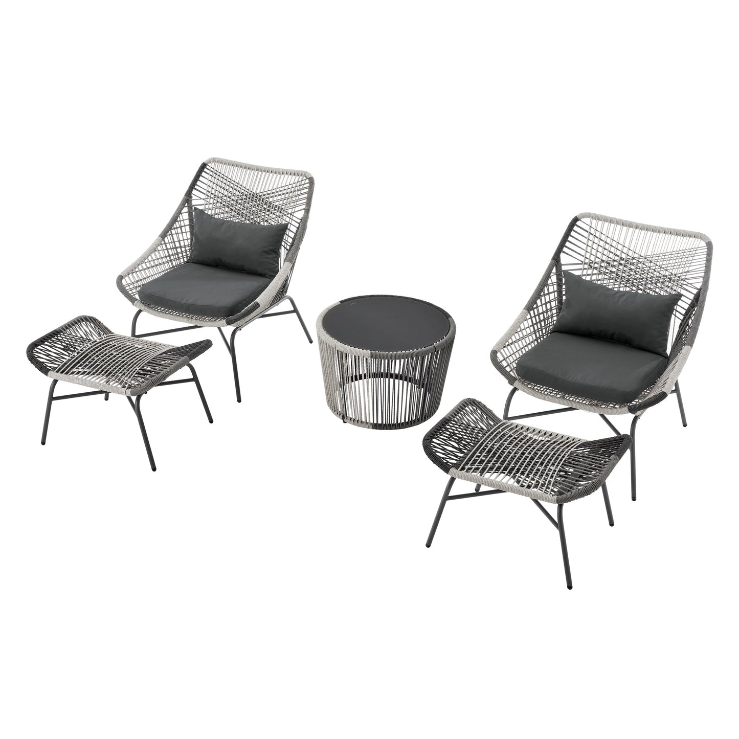 Manhattan Comfort 5-Piece Ashland Patio Conversation Set